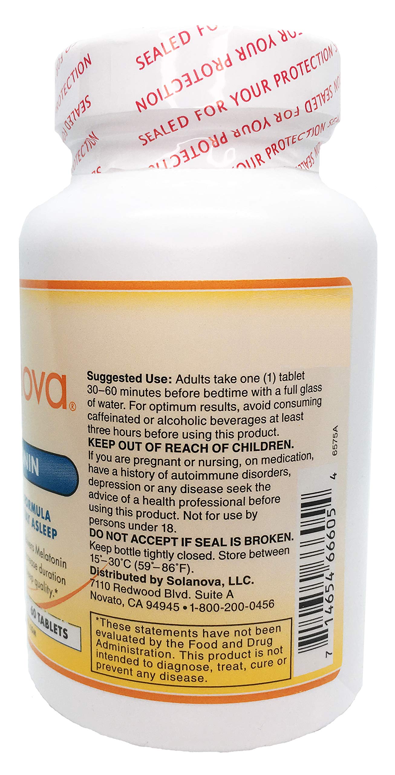 Solanova Dual Release Melatonin 3 mg, 60 Tablets