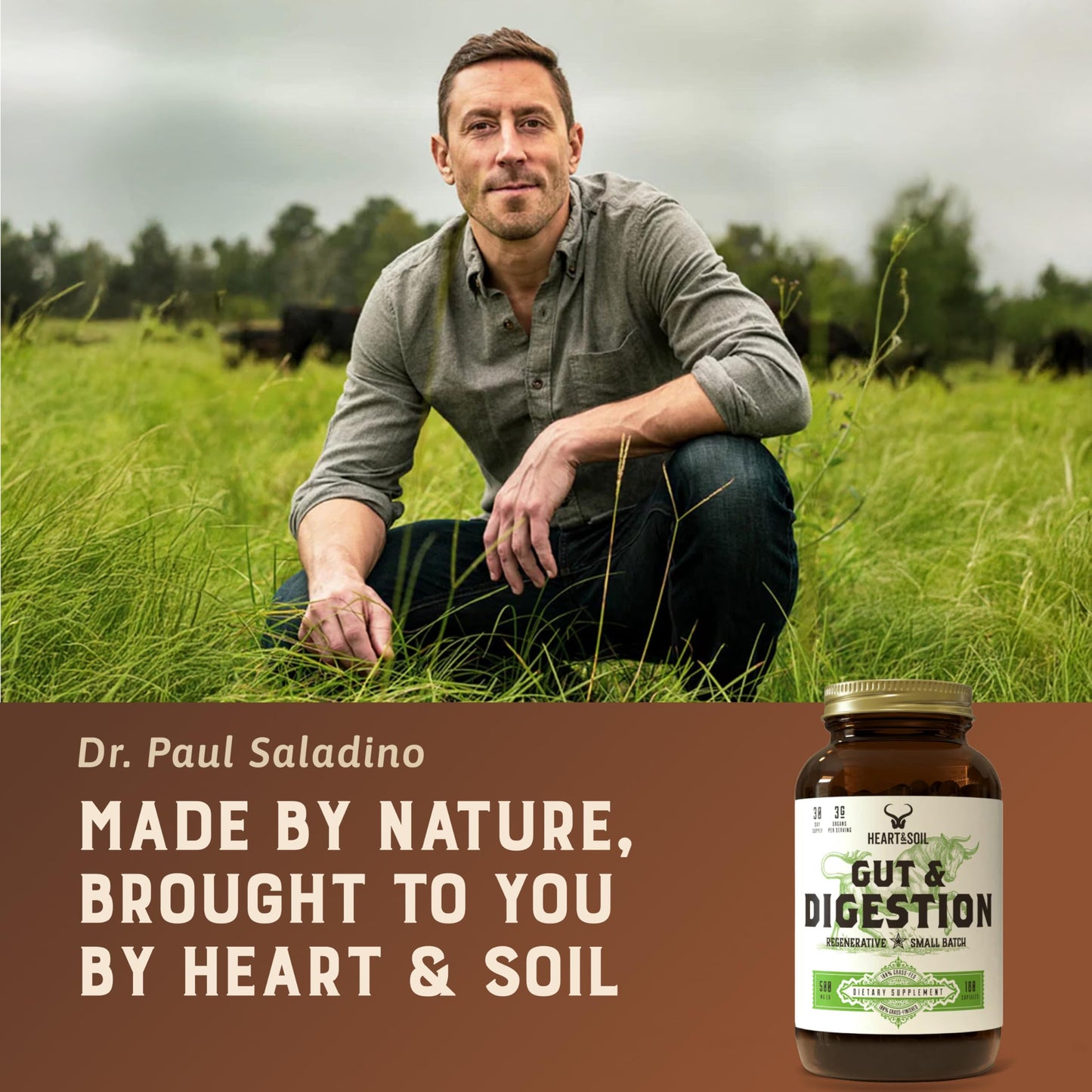 HEART & SOIL Gut & Digestion Supplement Capsule 100