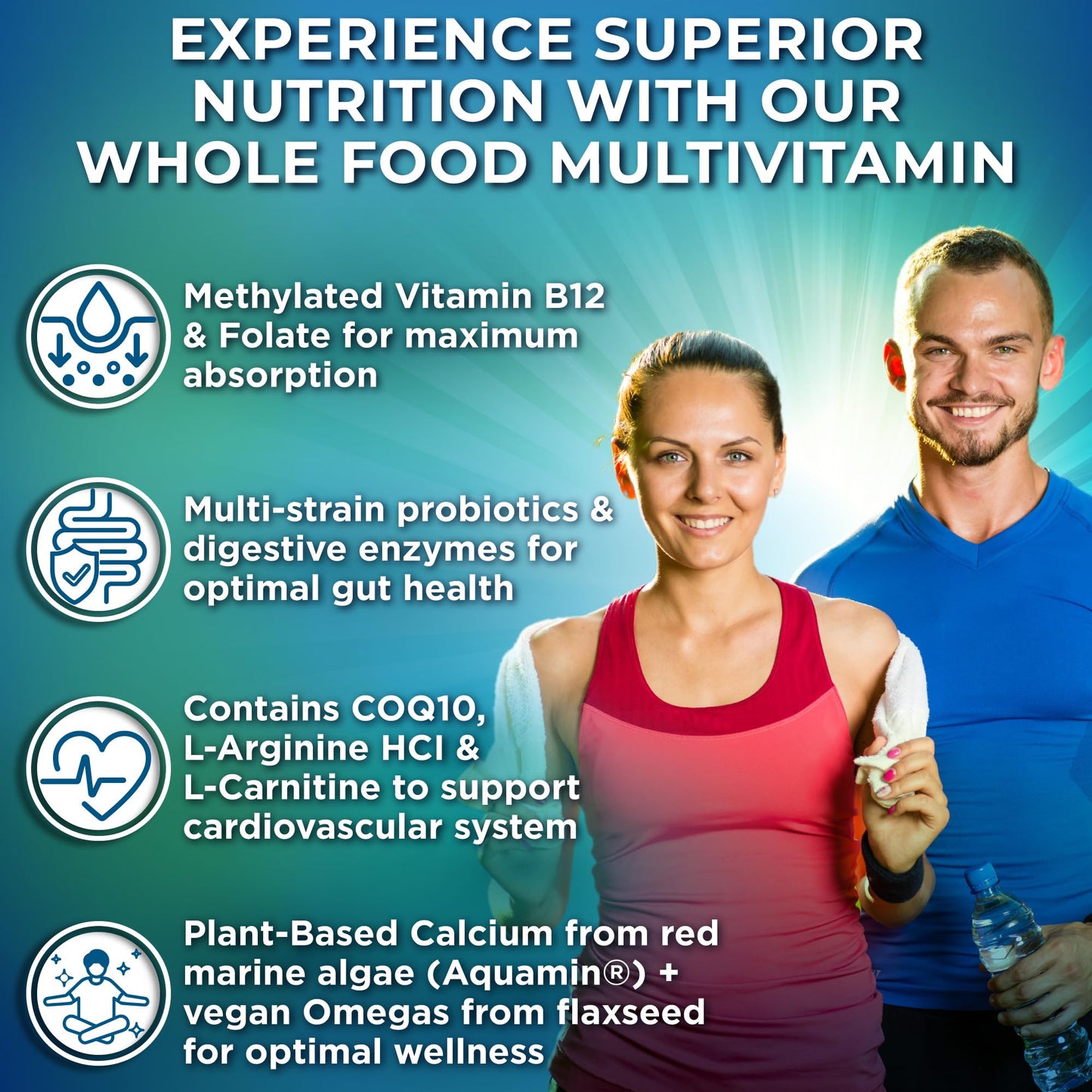 SUPPLEMENTS STUDIO Vegan Whole Food Daily Multivitamin with Iron Capsule 180 Count