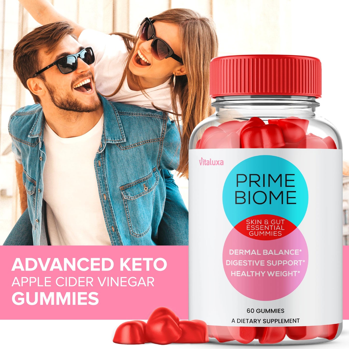 Vitaluxa Prime Biome Gummies 180 Gummies