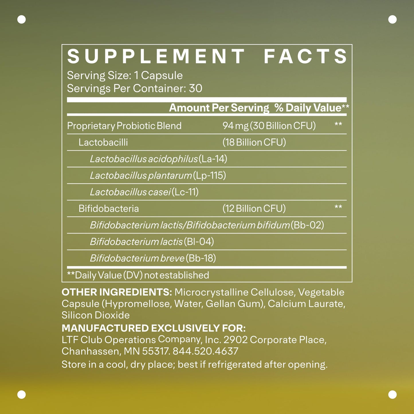 LTH Balance Multi Pro 30B Probiotic Capsule 30 Count