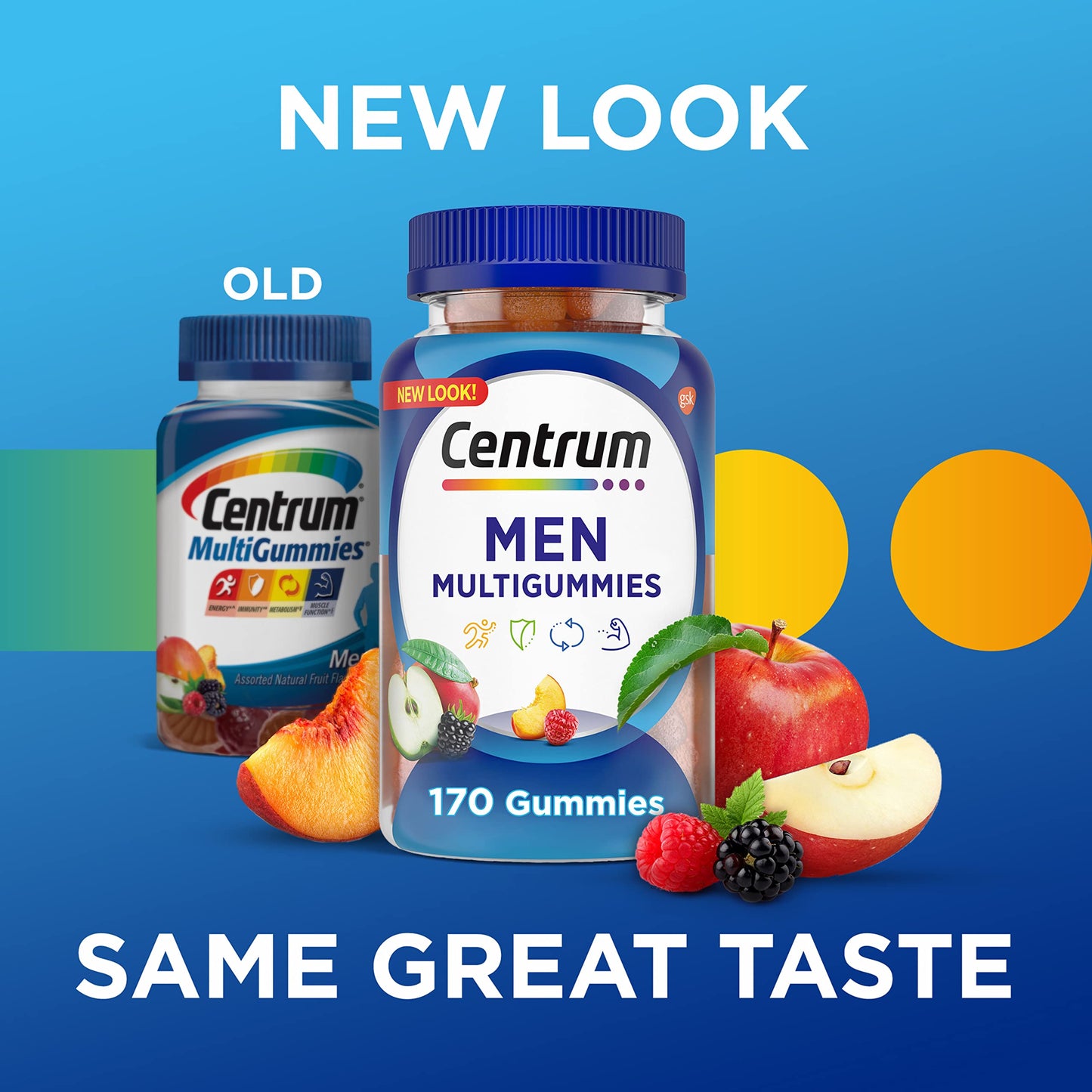 Centrum MultiGummies Gummy Multivitamin for Men, 170 Count