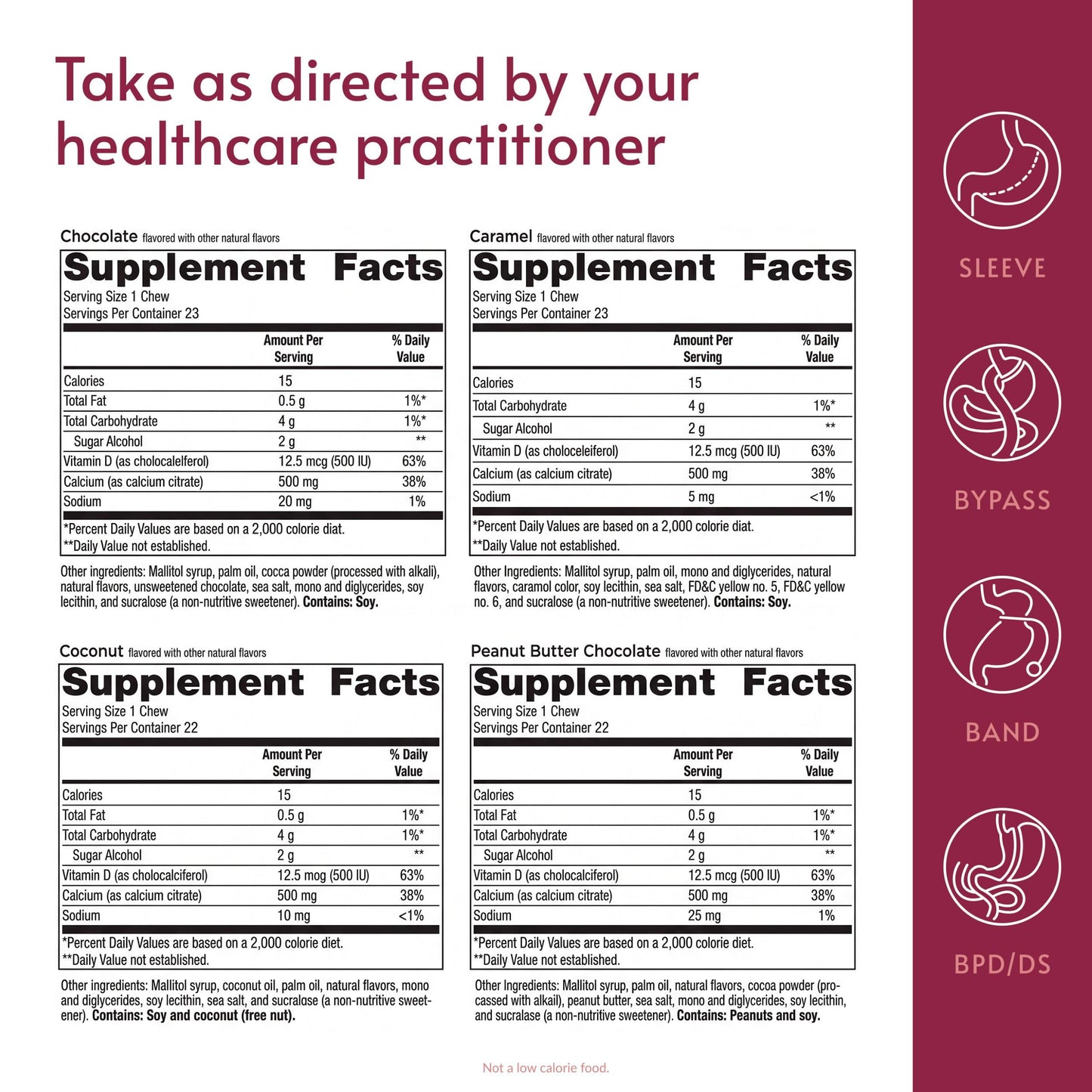 Bariatric Advantage Calcium Citrate Chewy Bites 500 mg Gummy 90 Count