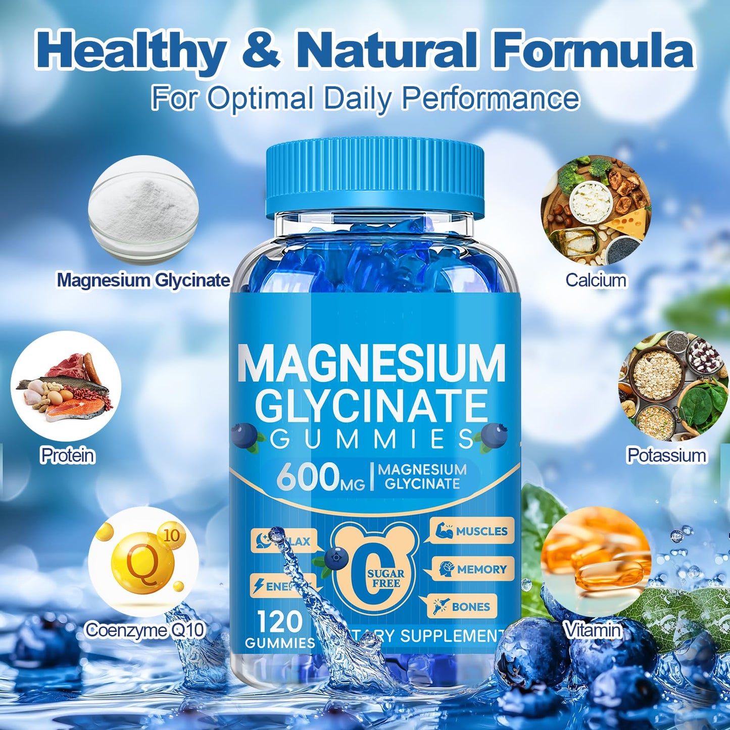 Cytona Magnesium Glycinate Gummies 600mg, 240 Gummies