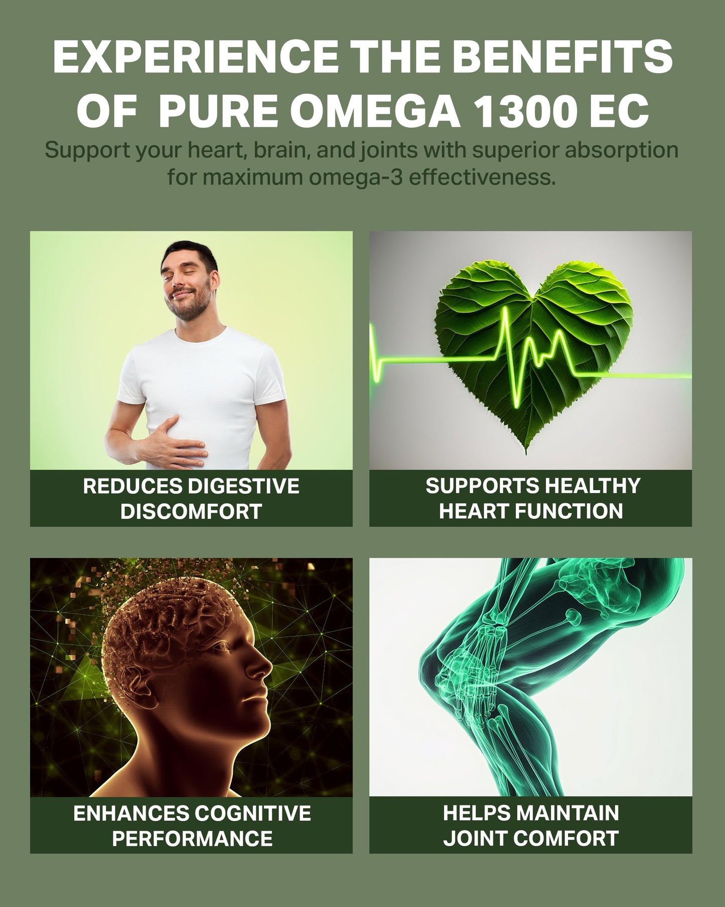 HormoneSynergy Omega 1300 EC Fish Oil Softgels, 120 Count
