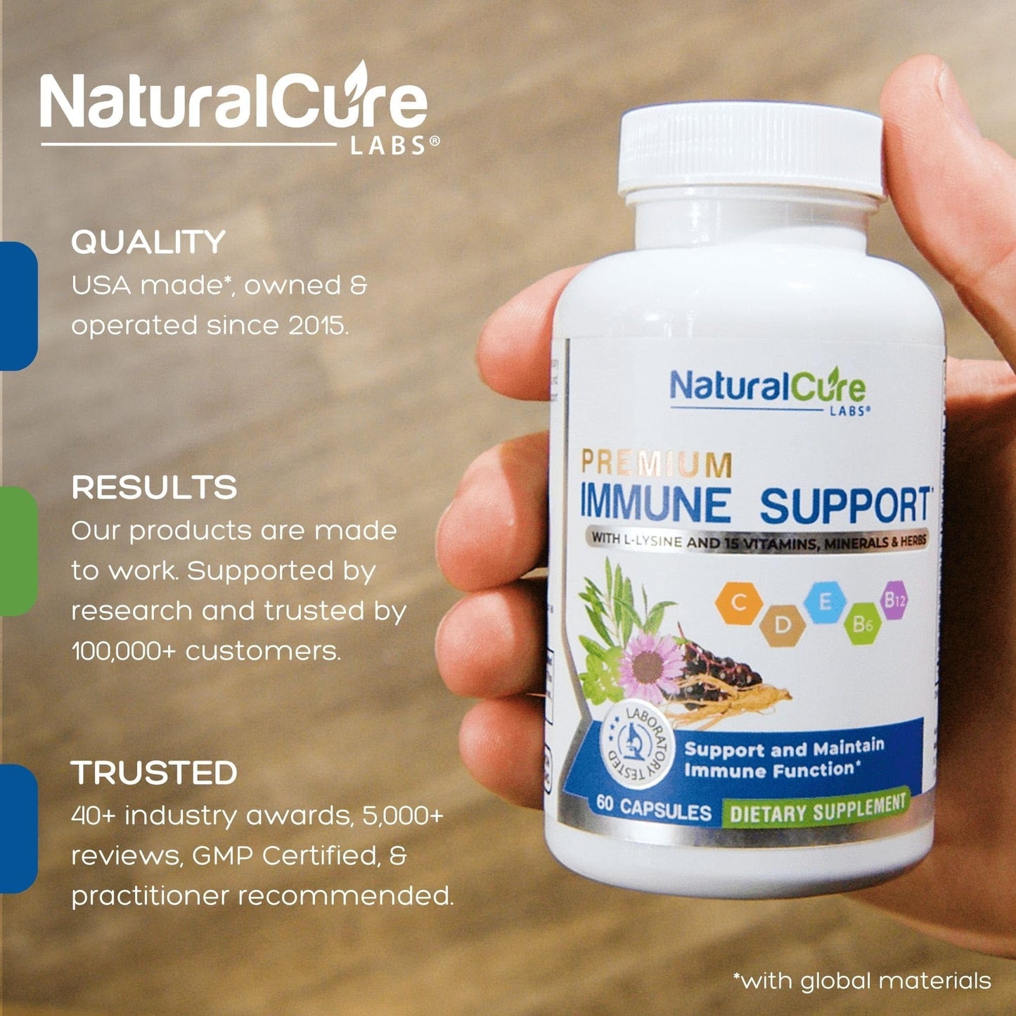 Natural Cure Labs Premium Immune Support Capsule 60 Capsules