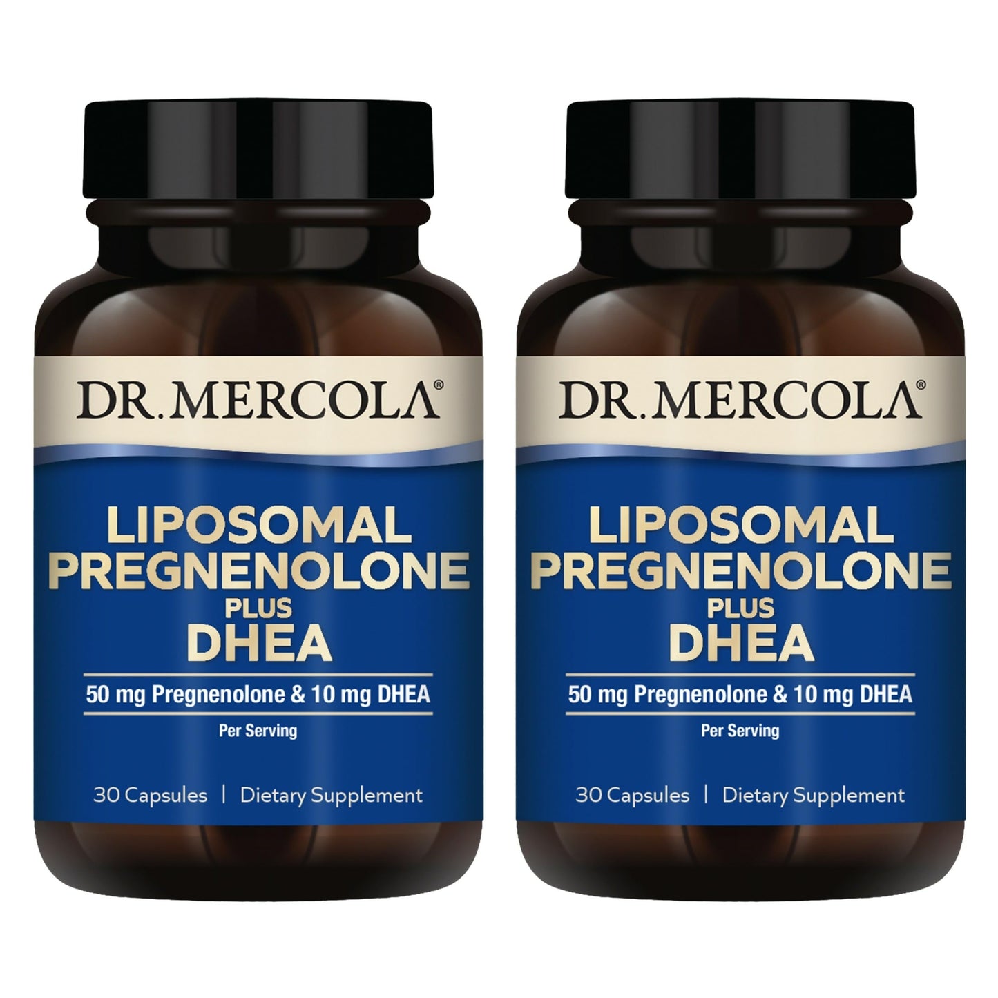 Dr. Mercola Liposomal Pregnenolone Plus DHEA Capsules, 60 Capsules