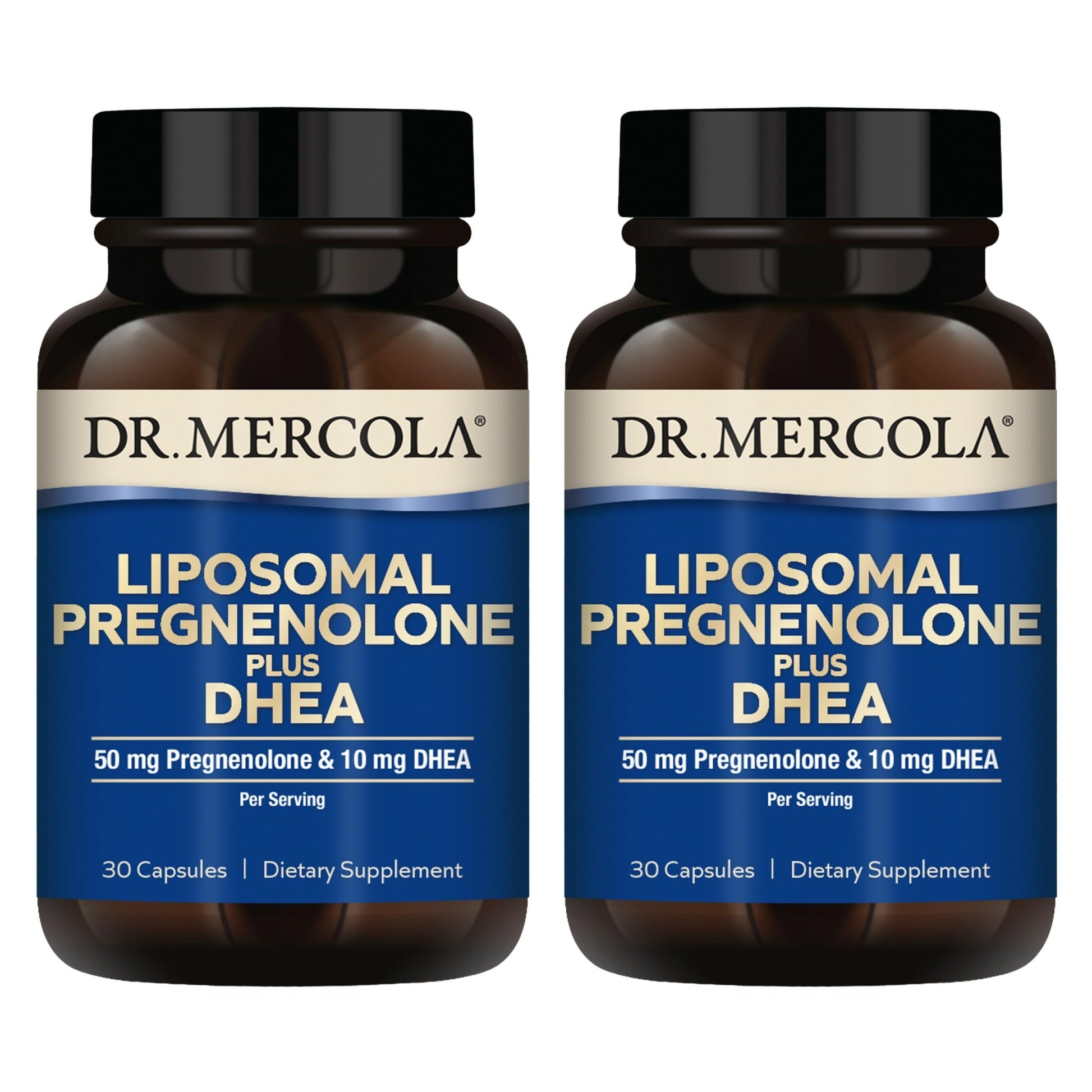 Dr. Mercola Liposomal Pregnenolone Plus DHEA Capsules, 60 Capsules