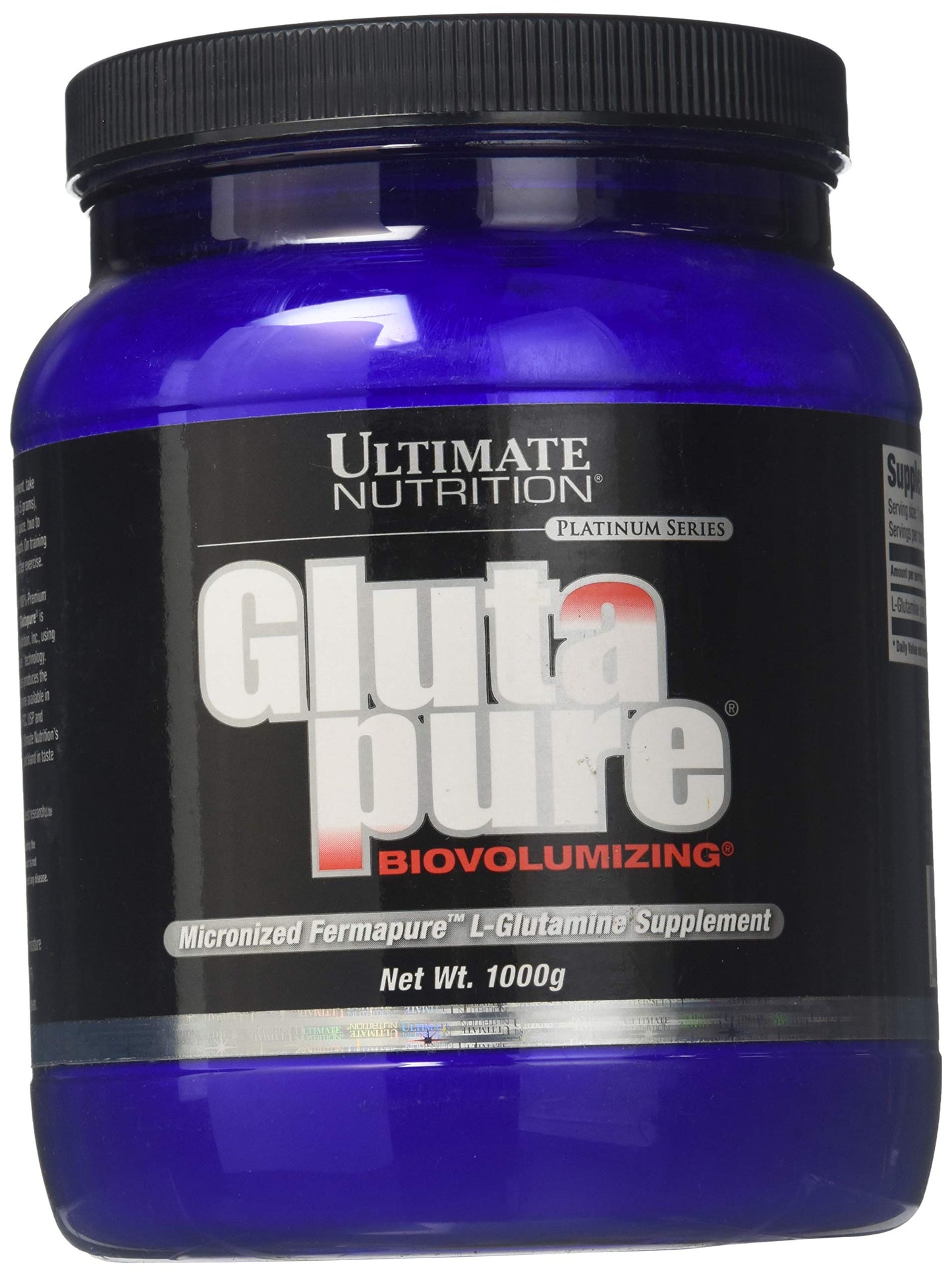 Ultimate Nutrition Gluta Pure Biovolunizing Micronized Fermapure L-Glutamine Powder, 35.3 oz