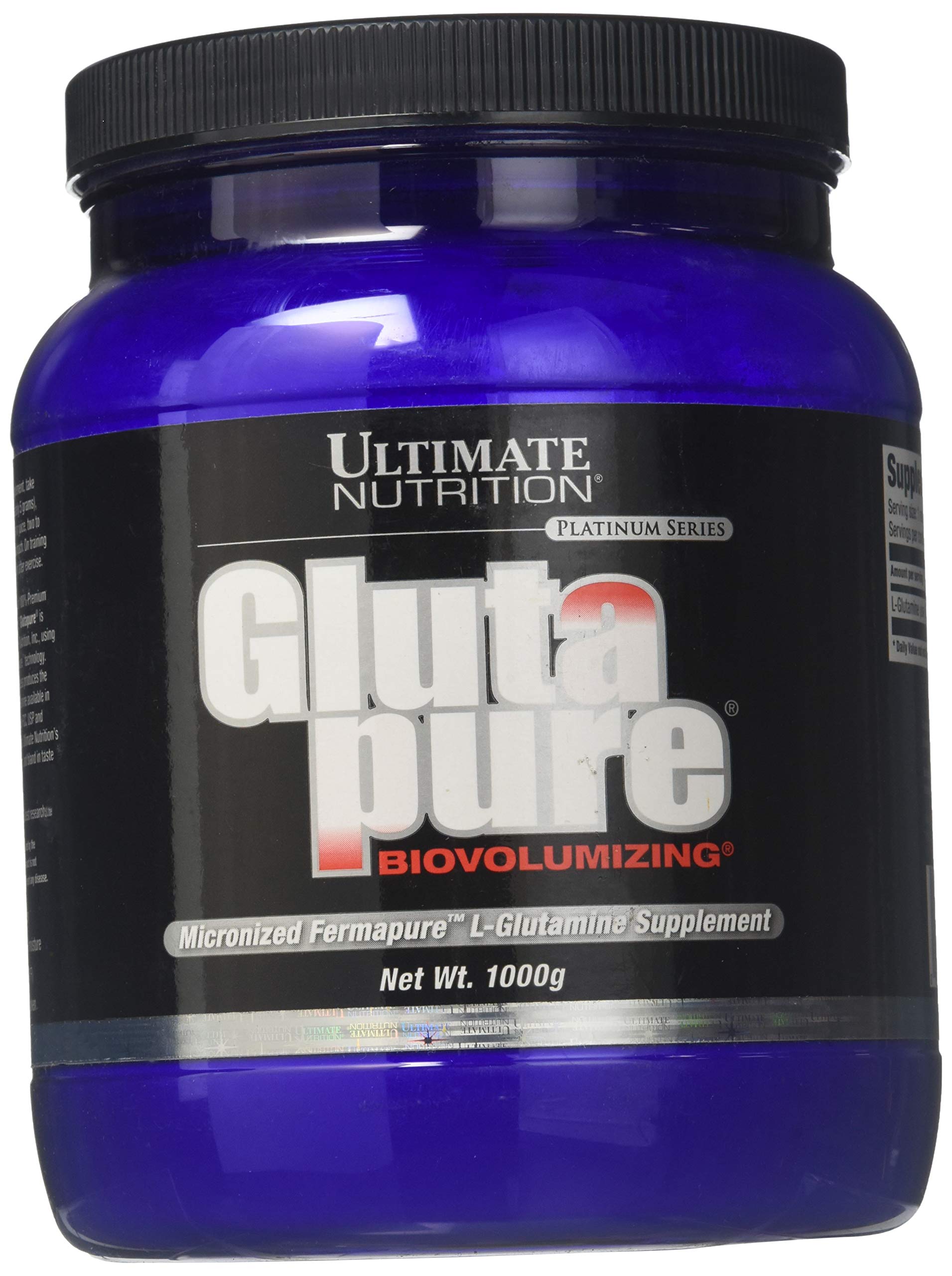 Ultimate Nutrition Gluta Pure Biovolunizing Micronized Fermapure L-Glutamine Powder, 35.3 oz