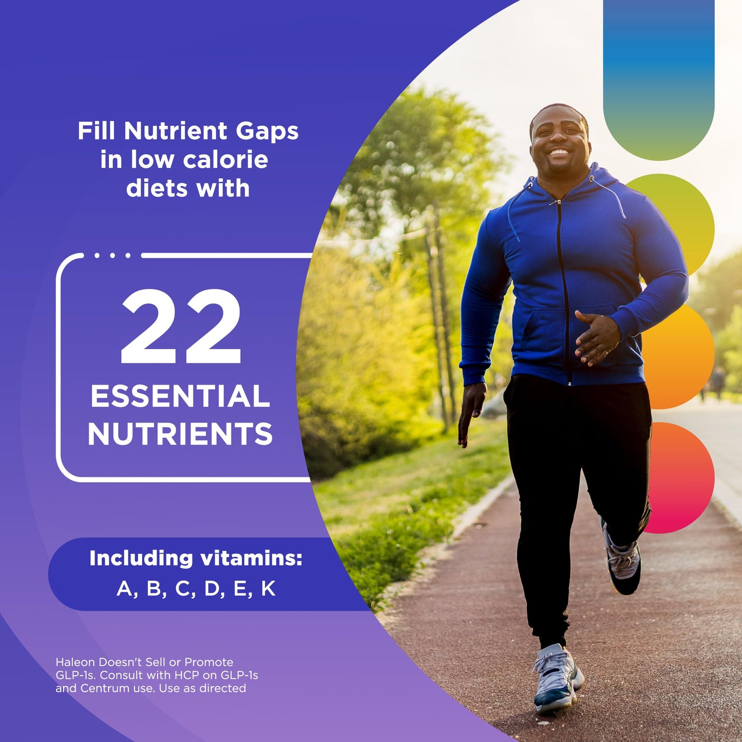 Centrum Nutrient Replenish GLP-1 Nutrition Support Multivitamin for Whole Body Health and Appearance Tablet, 180 Tablets