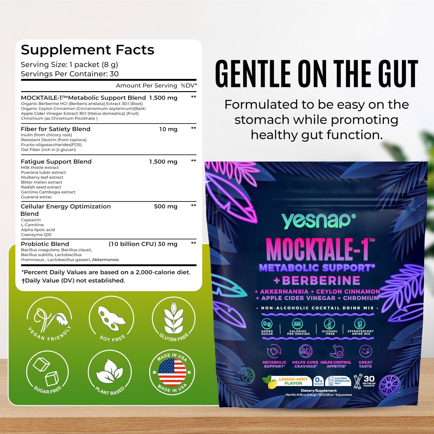 Yesnap MOCKTALE-1 GLP-1 Supplement Powder 10.58 oz