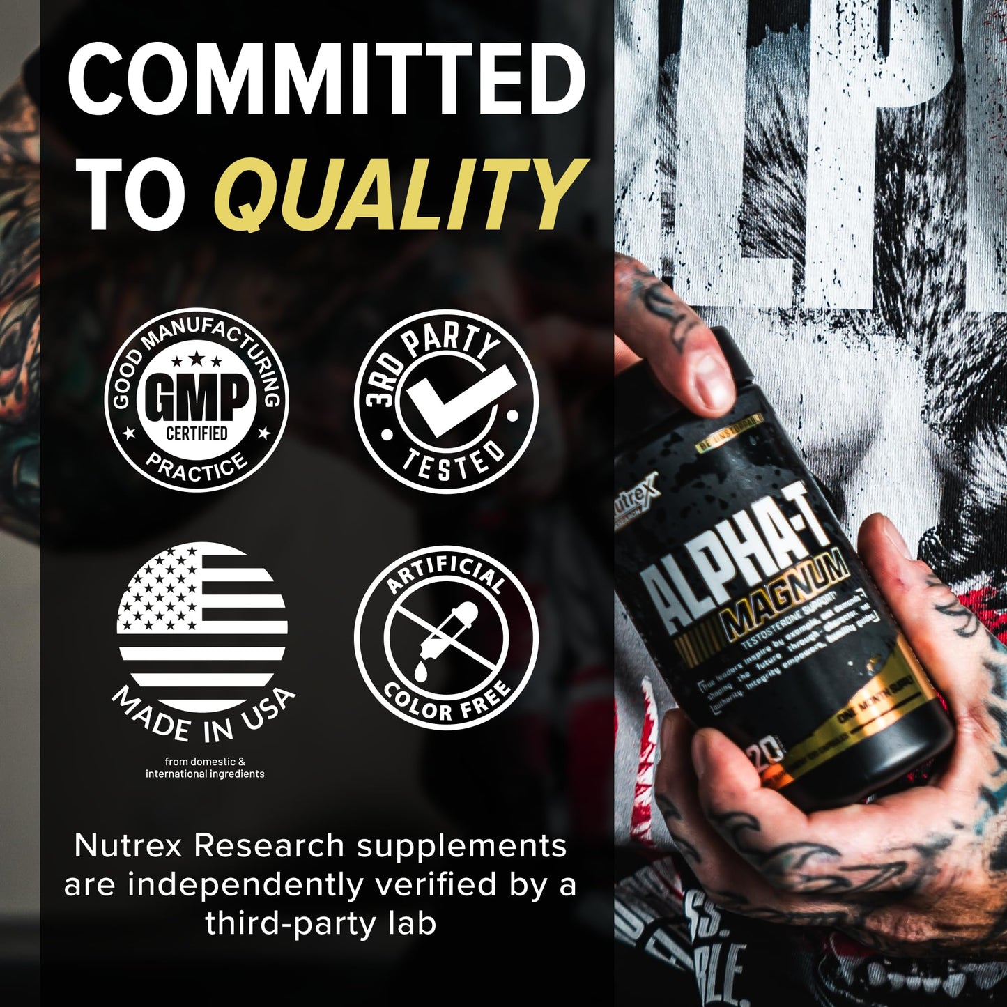 Nutrex Research Alpha-T Magnum Testosterone Support Capsules 120