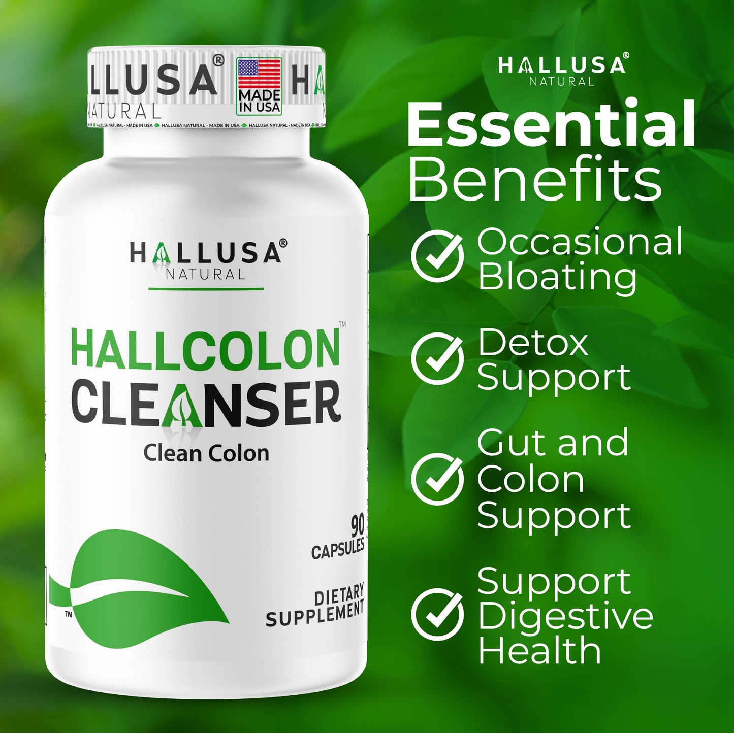 Hallusa Natural HallColon Cleanse Capsule, 90 Count