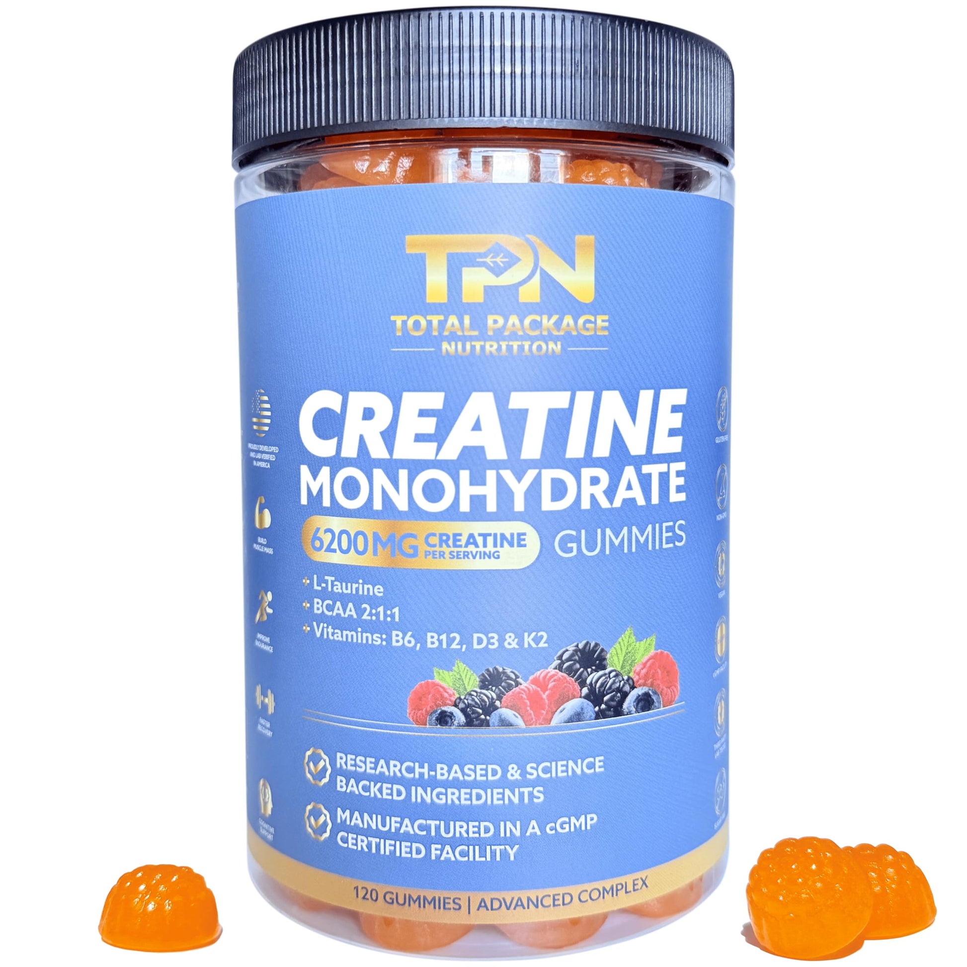 TPN Total Package Nutrition Creatine Monohydrate Gummies 120 Count