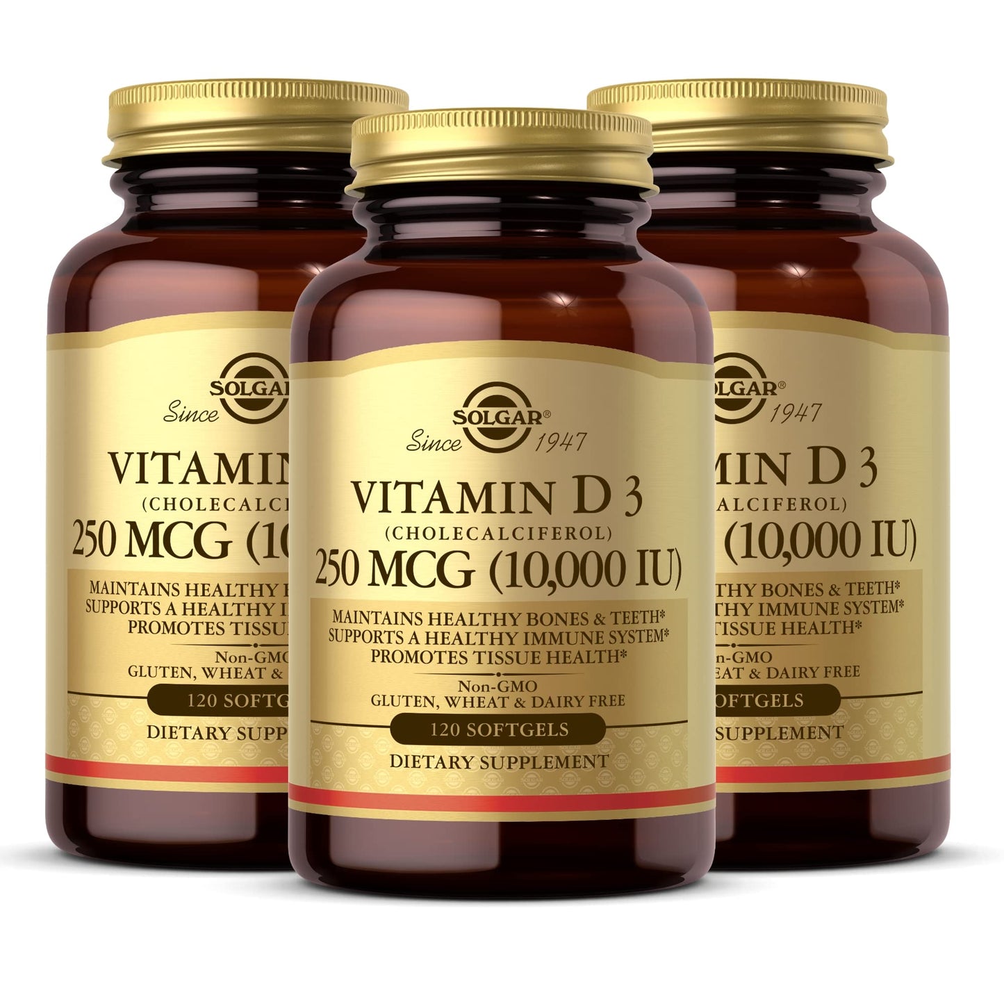 Solgar Vitamin D3 (Cholecalciferol) 10,000 IU Softgels, 360 Count