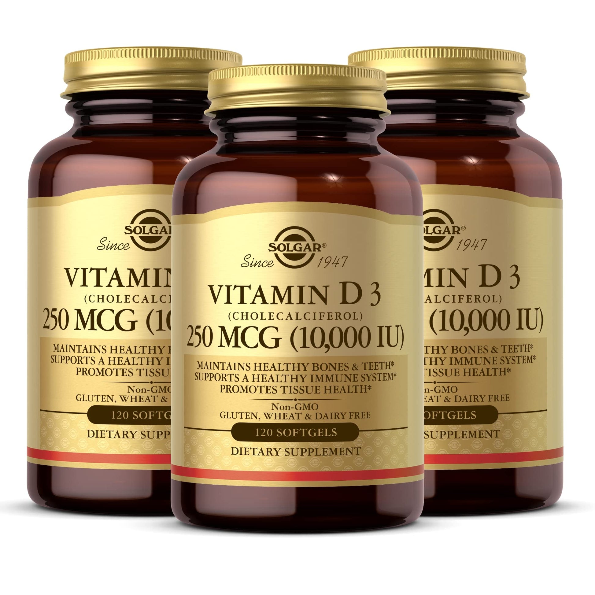 Solgar Vitamin D3 (Cholecalciferol) 10,000 IU Softgels, 360 Count