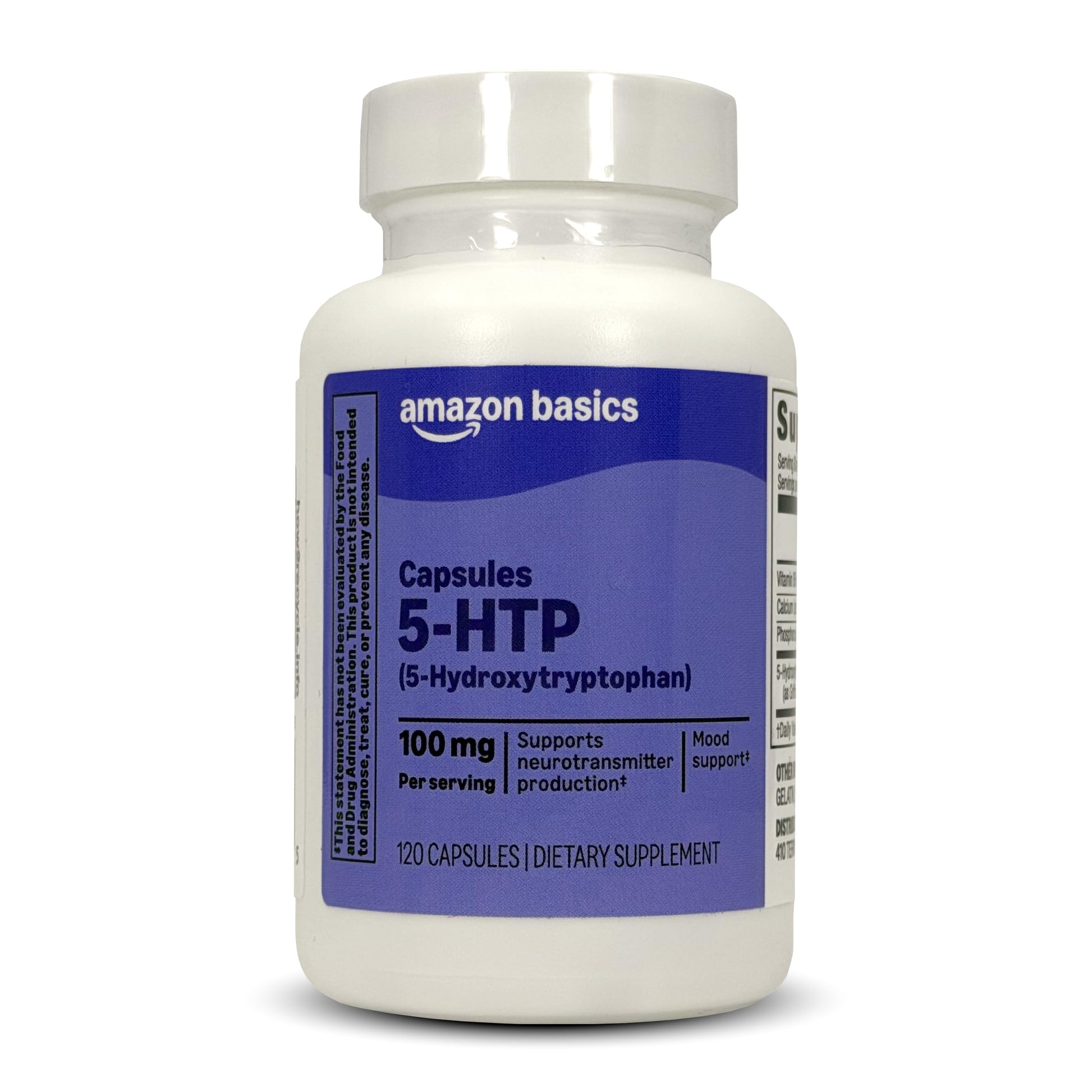 Amazon Basics 5-HTP with B6 Capsules, 120 Count