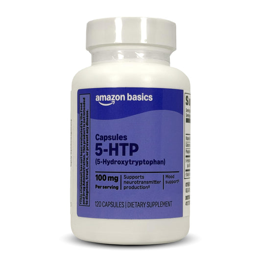 Amazon Basics 5-HTP with B6 Capsules, 120 Count