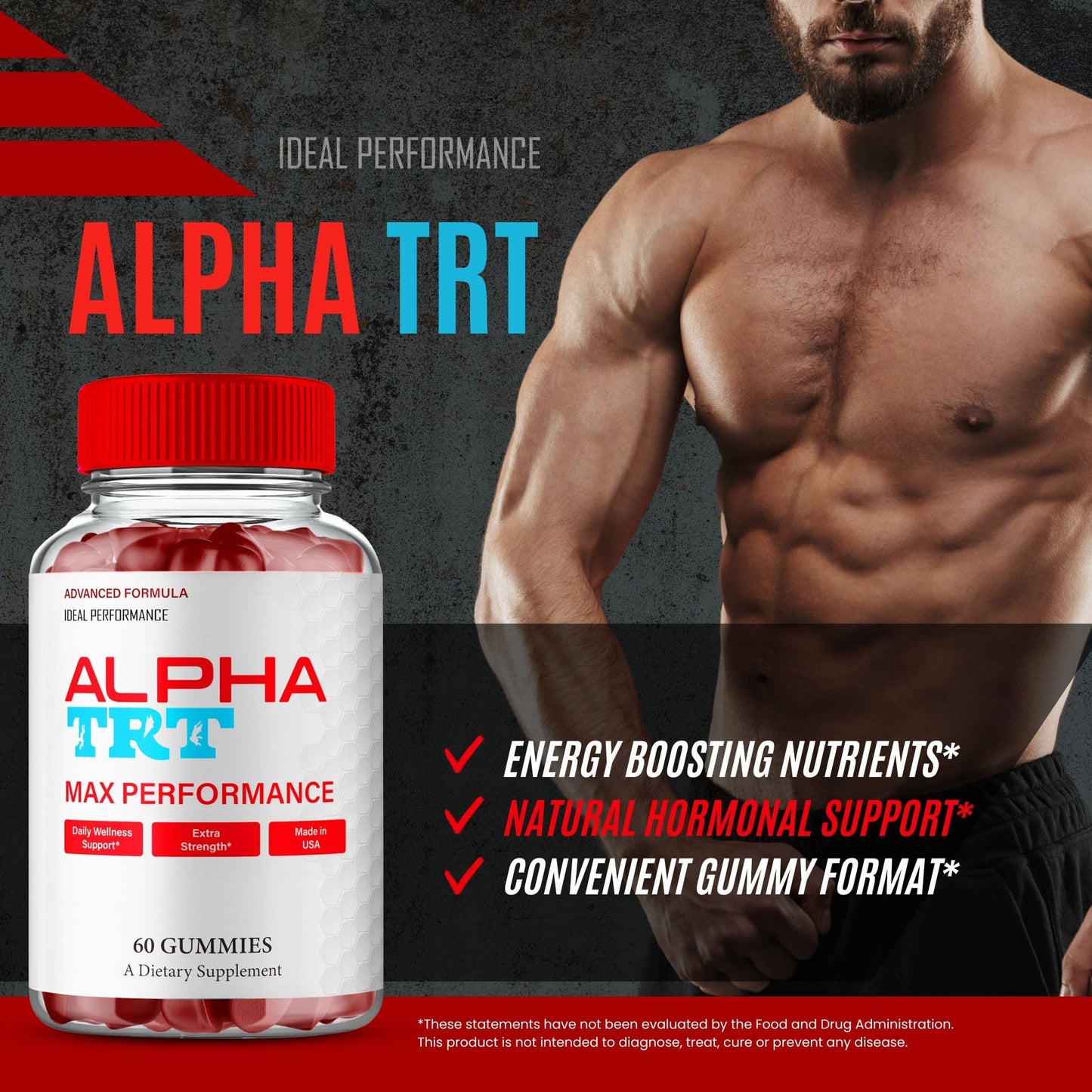 IDEAL PERFORMANCE Alpha TRT 120 Gummies