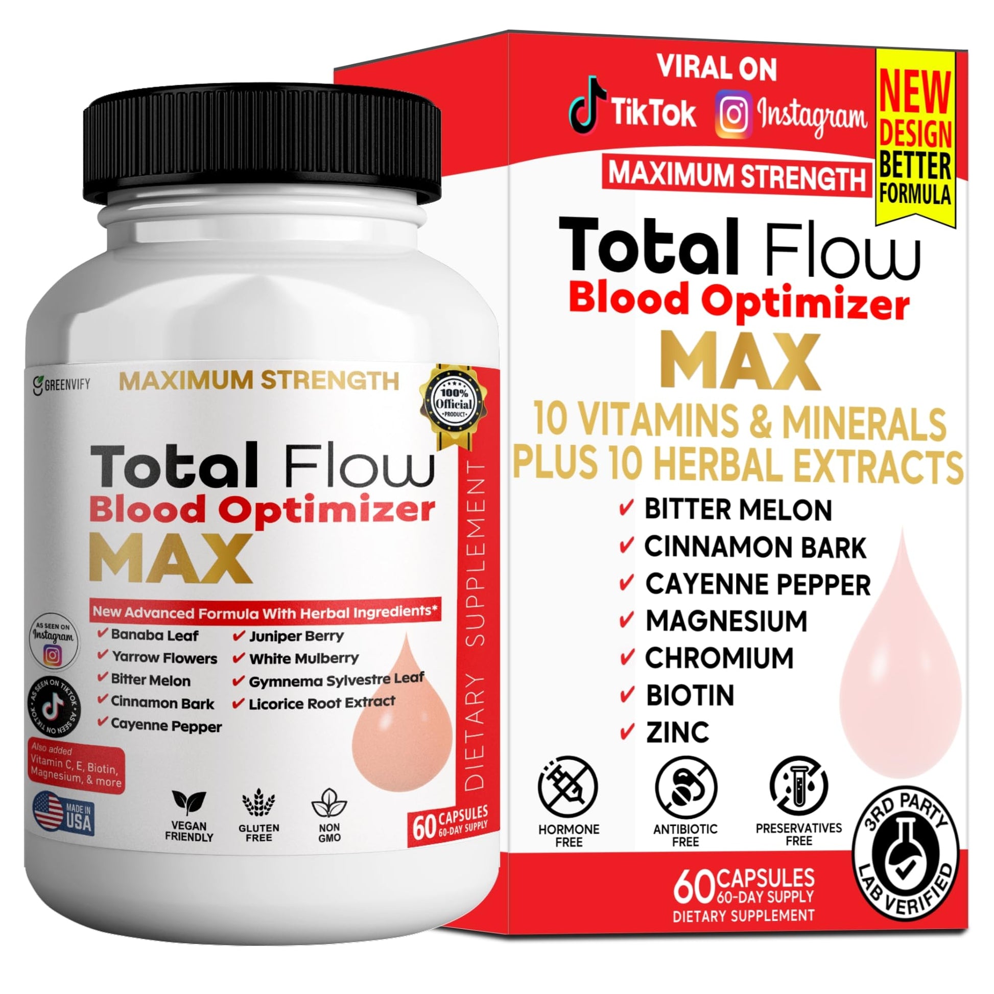 GREENVIFY Total Flow Blood Optimizer Max 60 Capsules