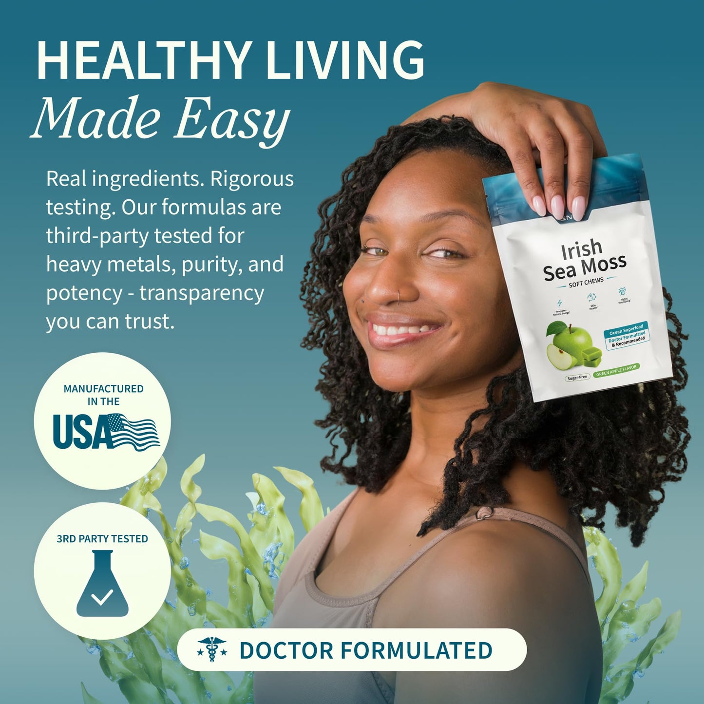 Snap Supplements Irish Sea Moss Soft Chews 60 Count