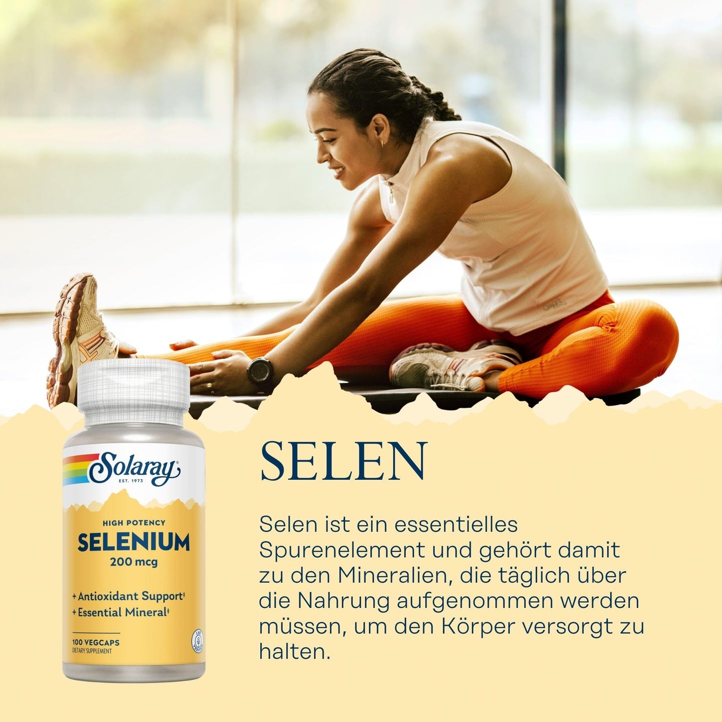 Solaray Selenium 200 MCG High Potency Capsule, 100 Count