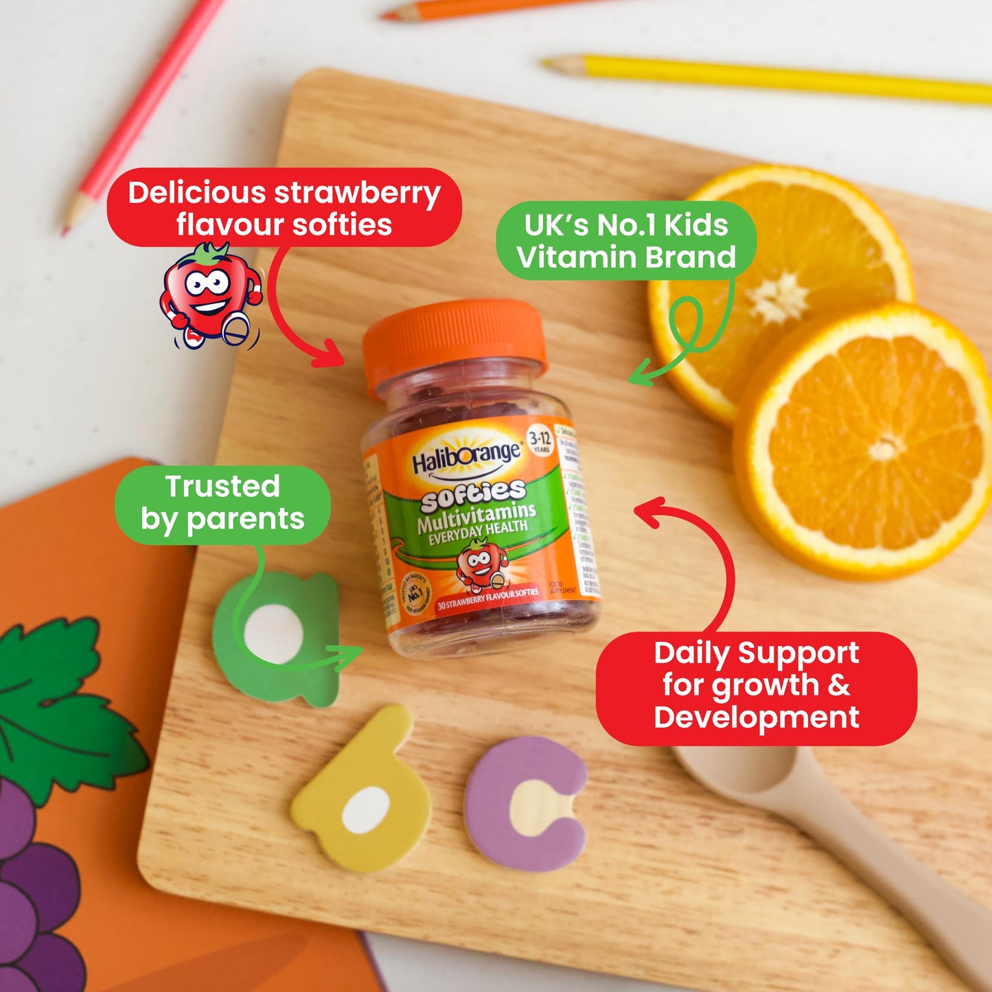Haliborange Kids Multivitamin Strawberry Softies Capsule 1 Count