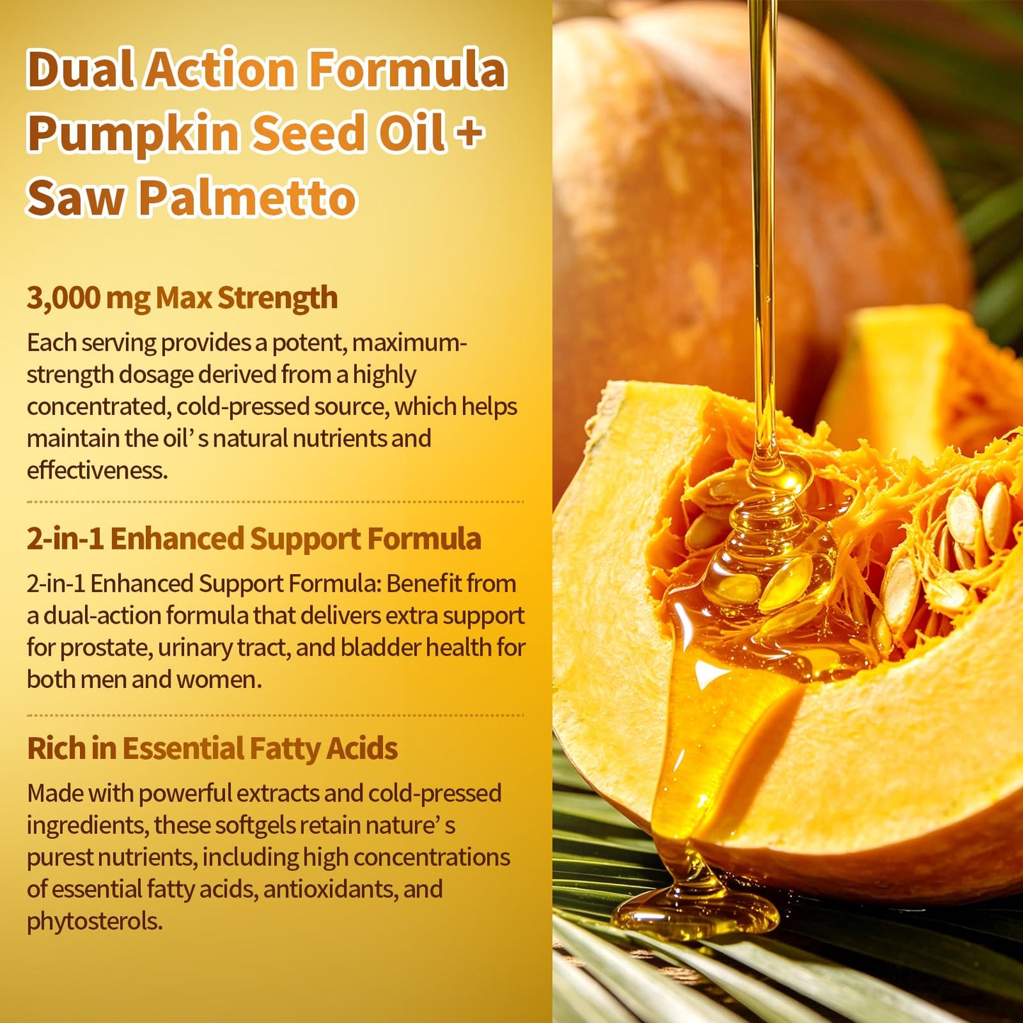 VivoNu Pumpkin Seed Oil with Saw Palmetto Capsules, Capsule, 1200 Count