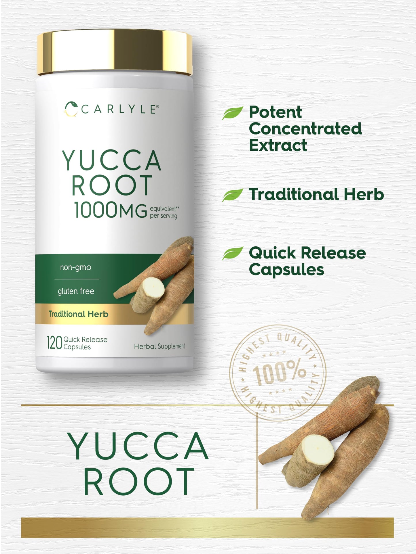 Carlyle Yucca Root Extract Capsules 120