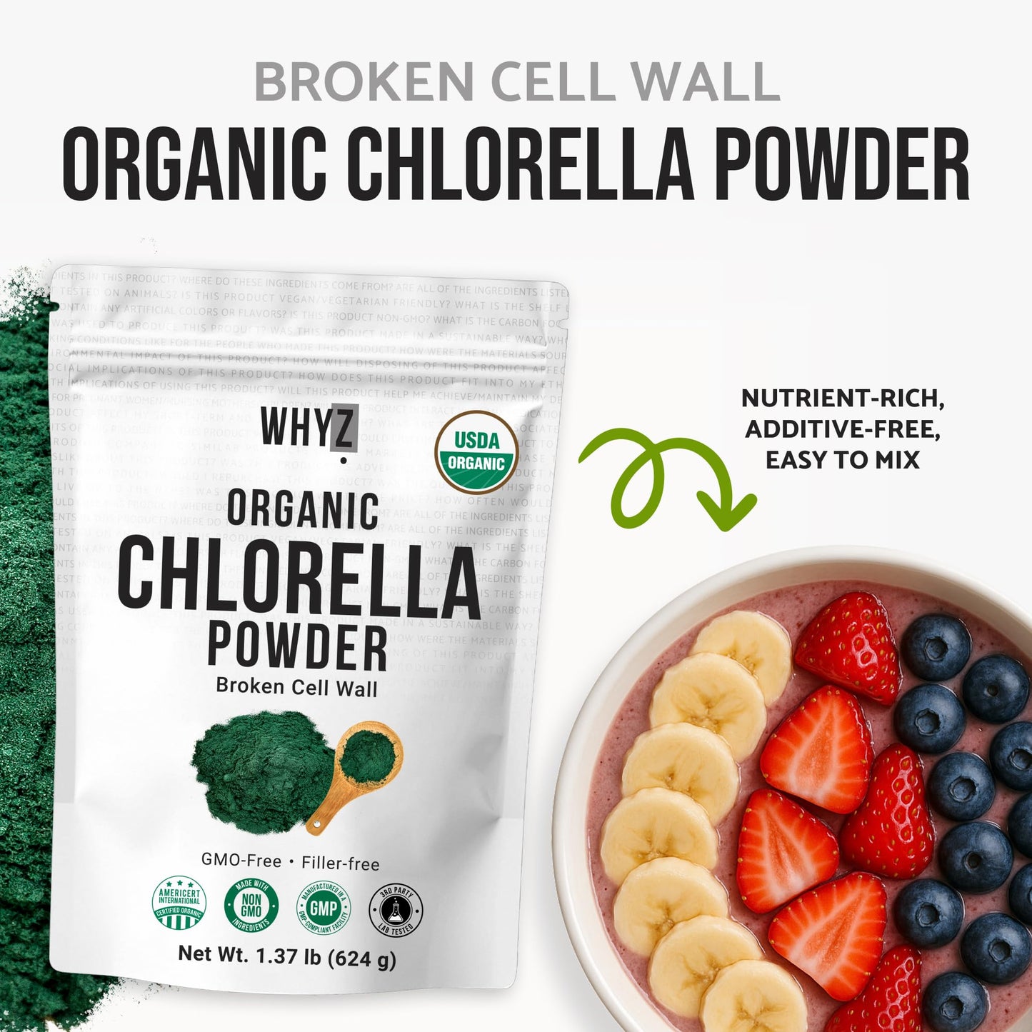 WHYZ Organic Chlorella Powder 22
