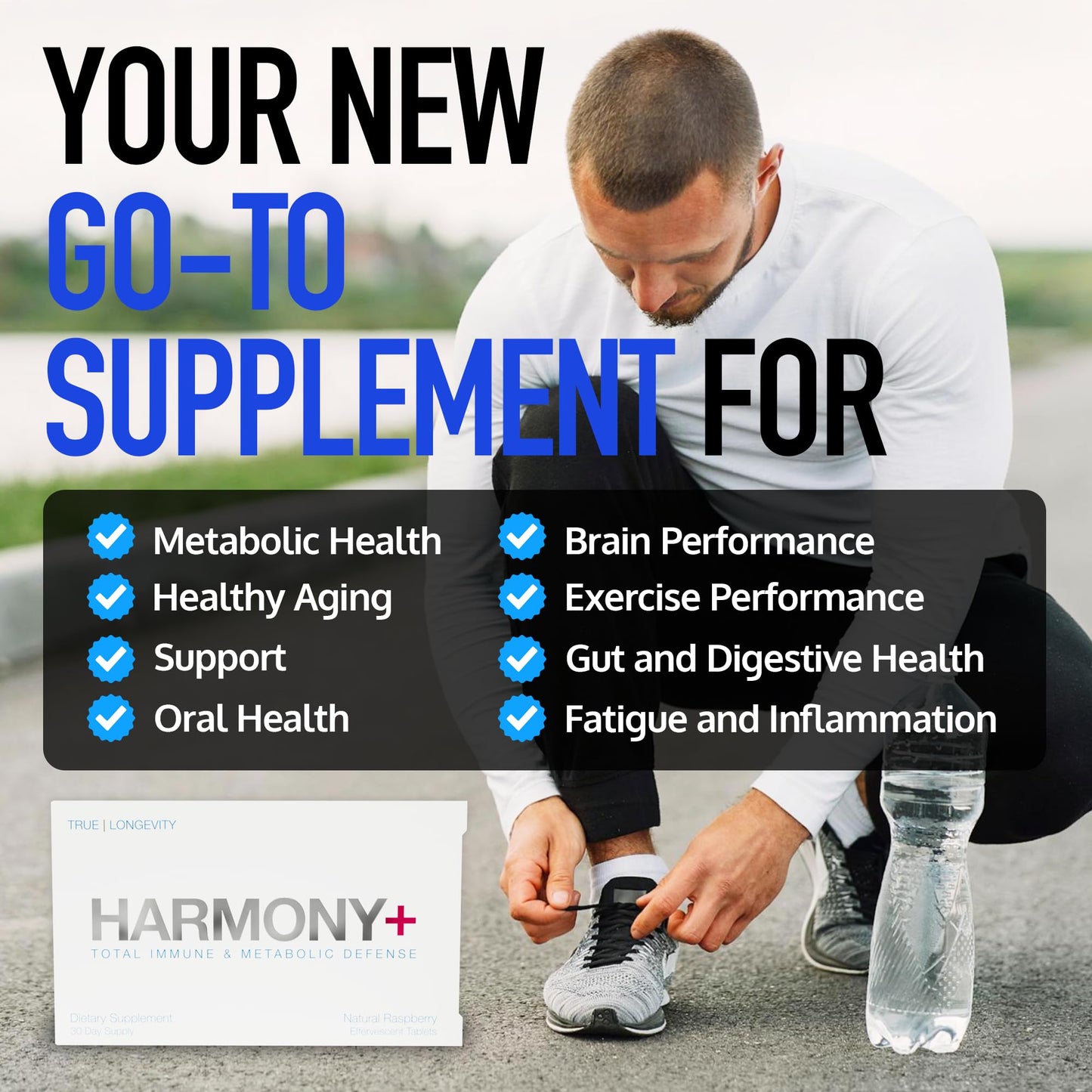 DRINK HRW Harmony+ Molecular Hydrogen Water Tablets Raspberry, 30 Count