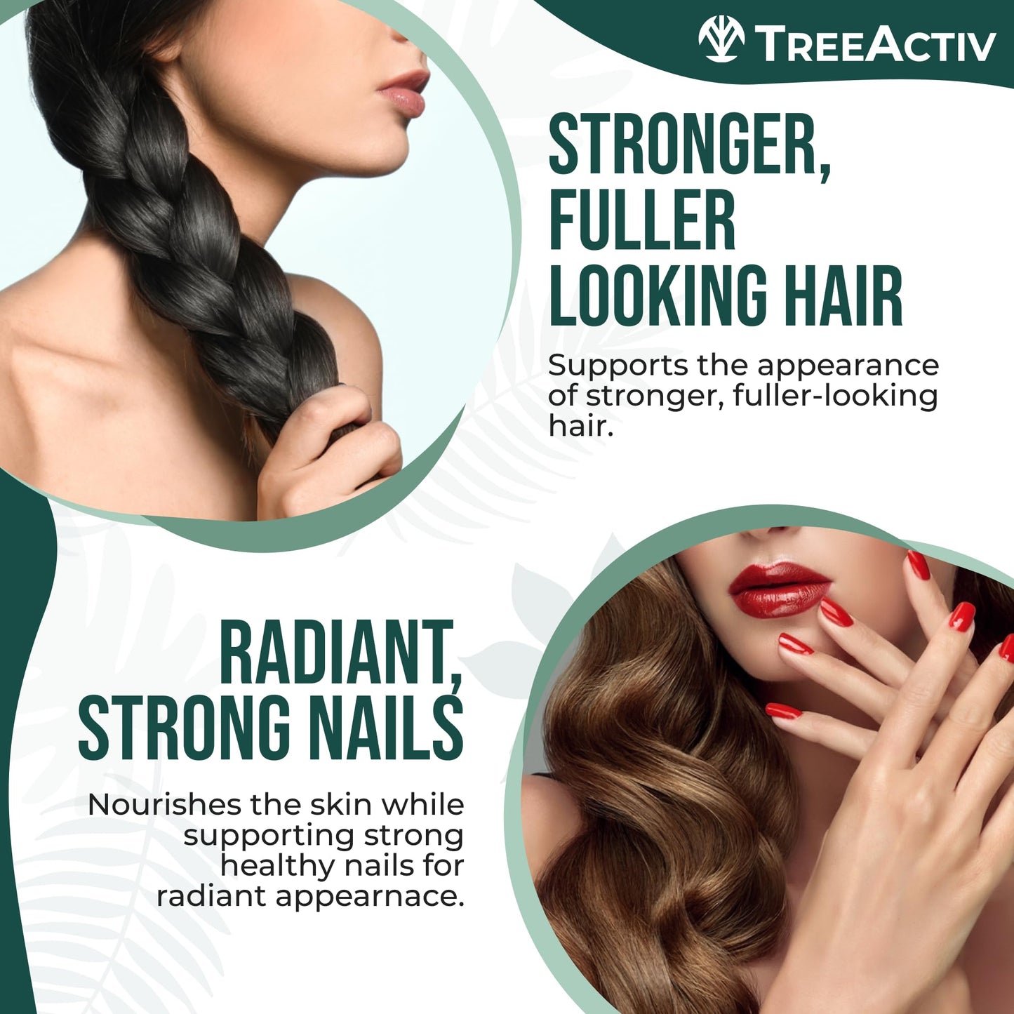 TreeActiv Biotin Bliss Hair, Skin & Nails Vitamins with Saw Palmetto Capsule, 60 Count