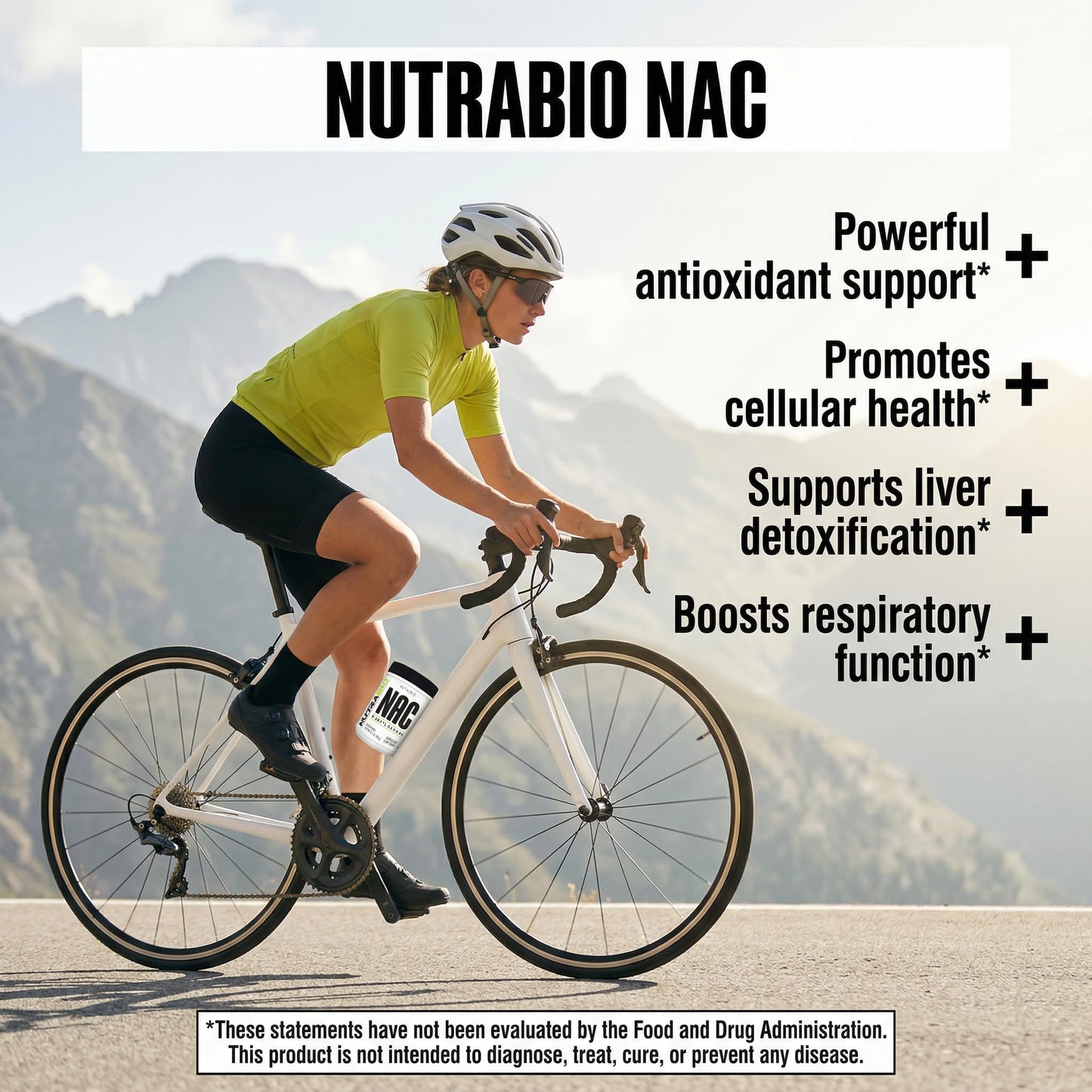NutraBio N-Acetyl Cysteine Supplement (NAC) Powder, 5.3 Ounce