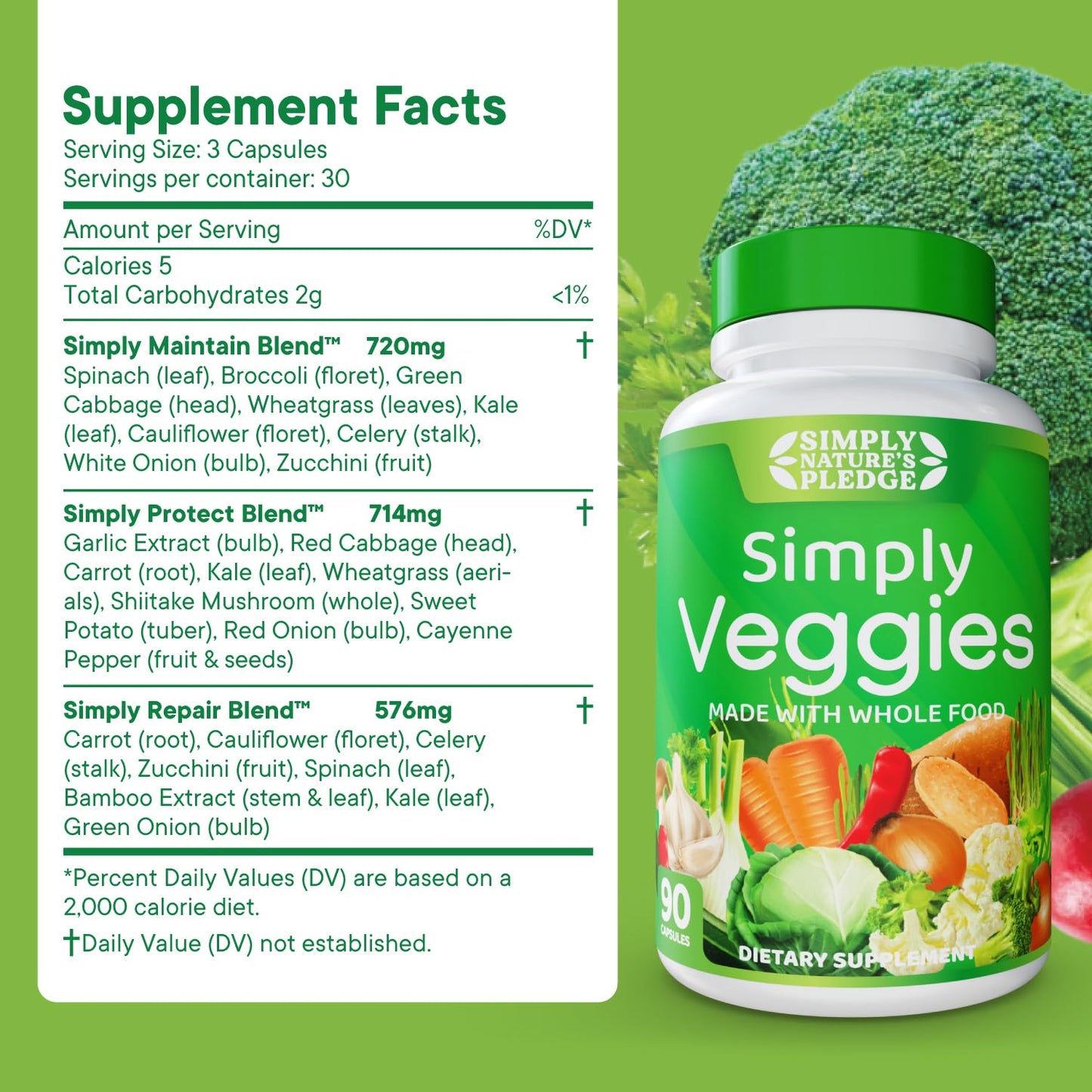 Simply Nature's Pledge Aloe Vera Herbal Supplements 270 Capsules