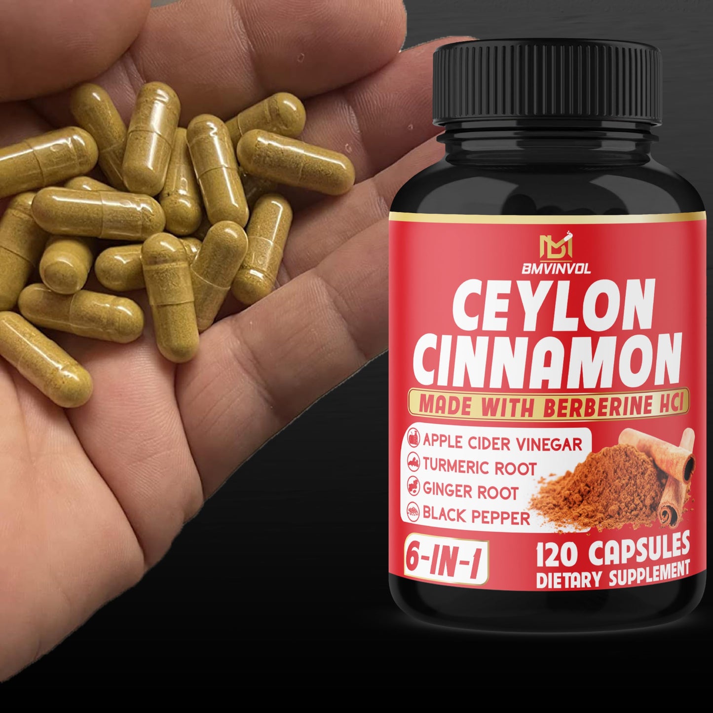 BMVINVOL Ceylon Cinnamon Capsules 120