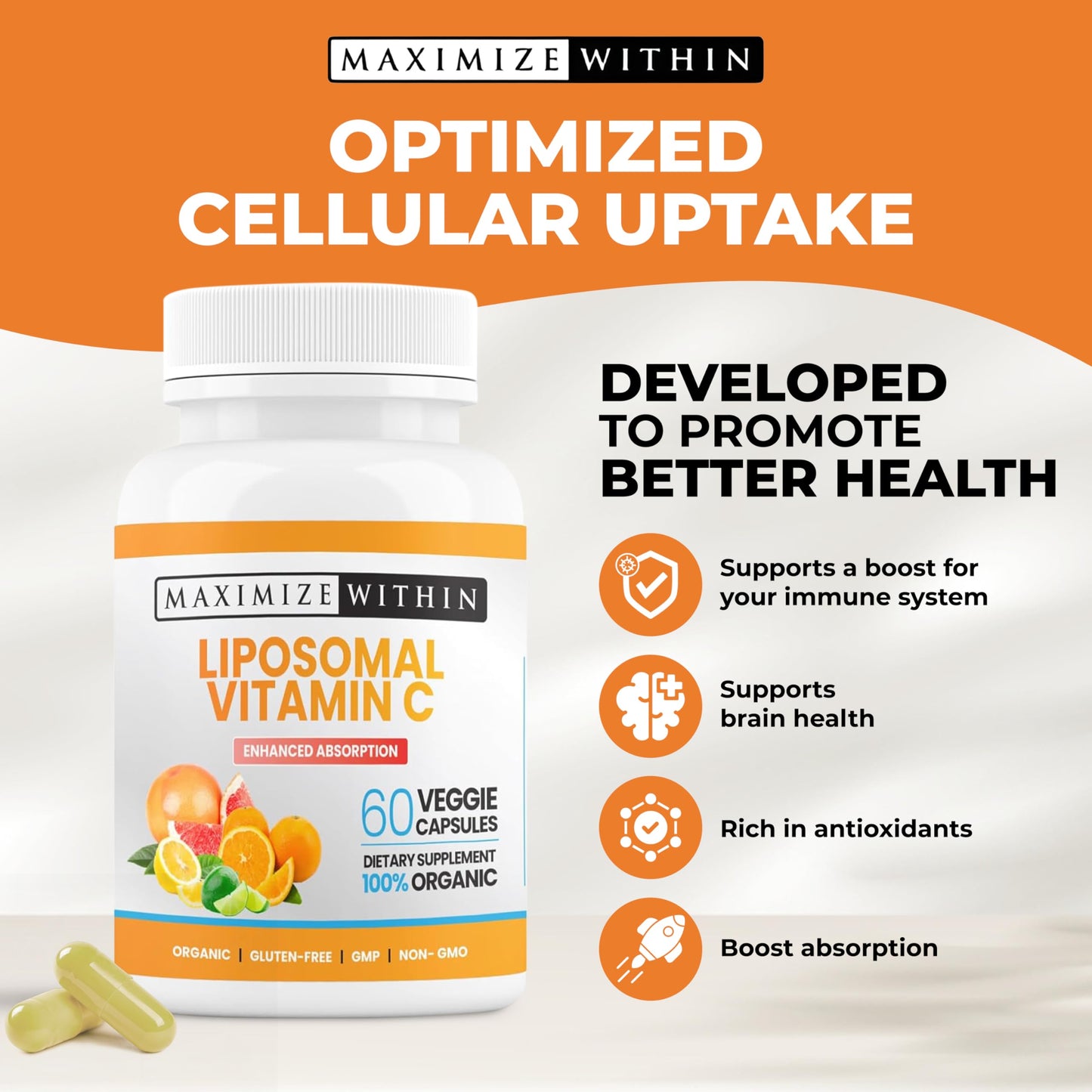 Maximize Within Liposomal Vitamin C Capsules, 60 Count