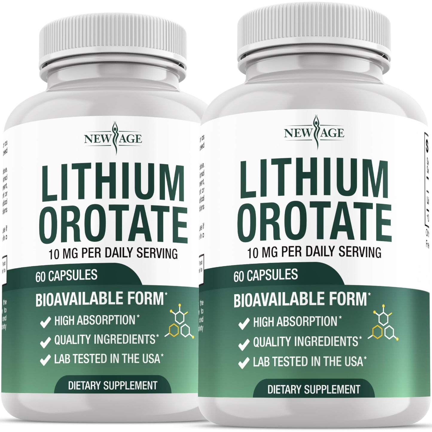 NEW AGE Lithium Orotate Capsules, 120 Capsules