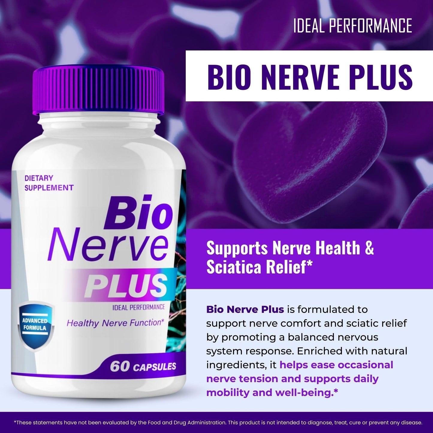 IDEAL PERFORMANCE Bio Nerve Plus Capsules, 60 Count