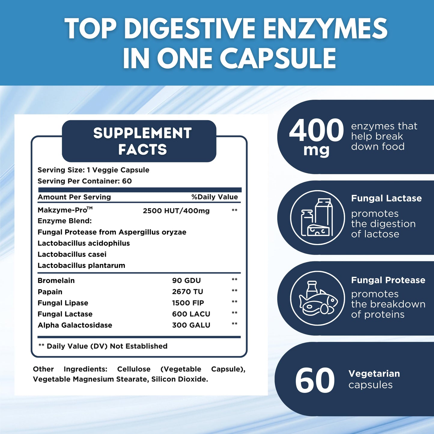 healblend Digestive Health Enzyme Blend Supplement Advanced Enzyme with Probiotics Capsule 1