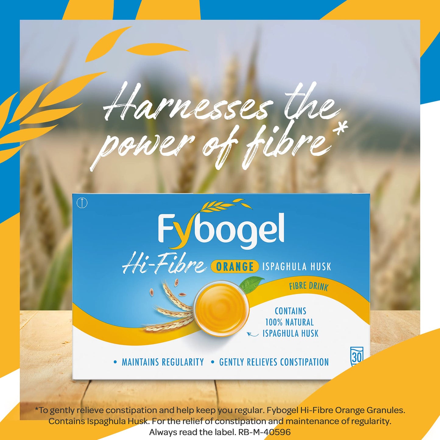 Fybogel Hi Fibre Sachets Orange Flavour Powder 30 Count