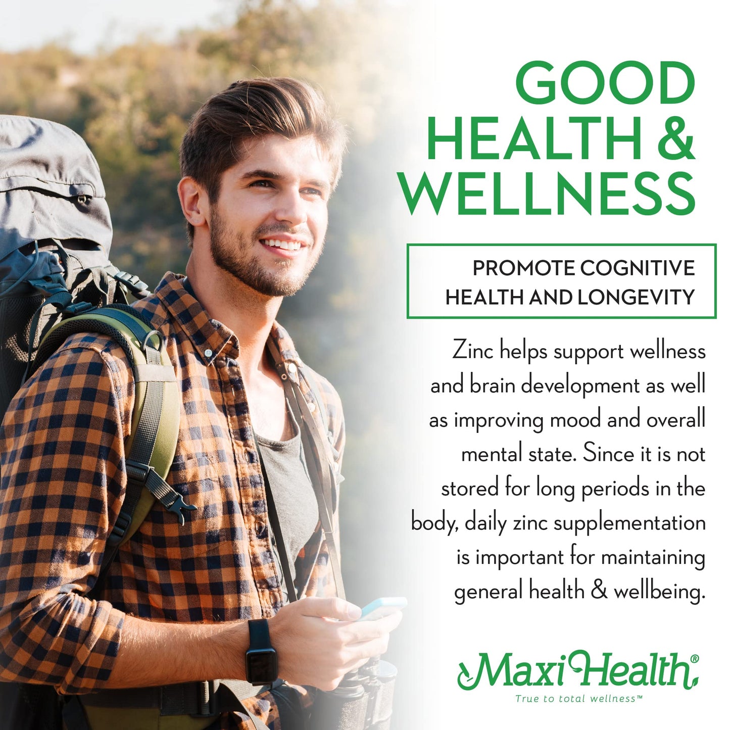 Maxi Health Zinc Lozenges with Zinc Citrate 10mg, Vitamin C, Cherry Flavor, 60 Count