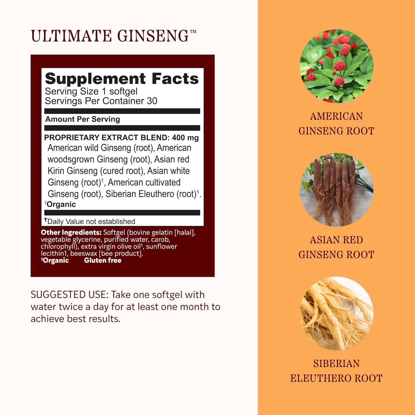 Herbs Etc. Ultimate Ginseng Softgels 30 Count