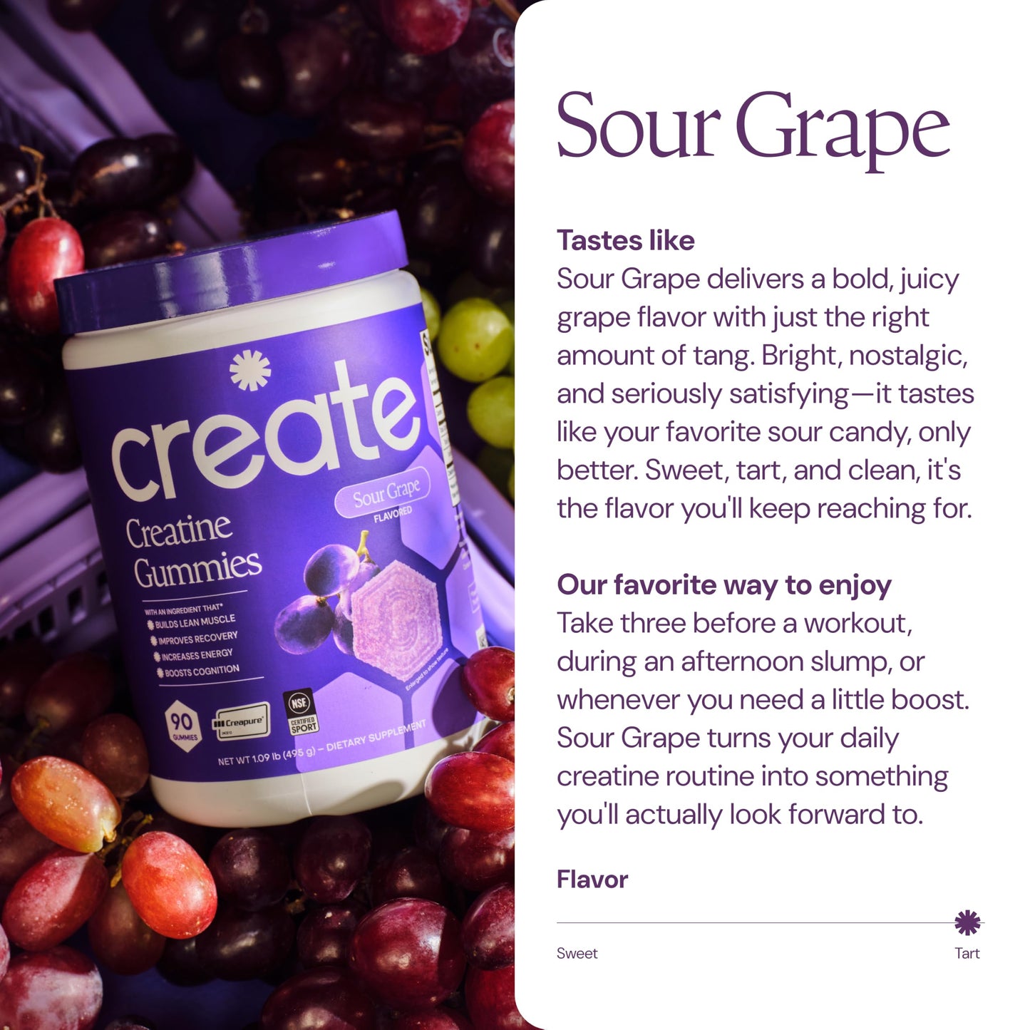 Create Creatine Gummies – Energy & Strength, 90 Count