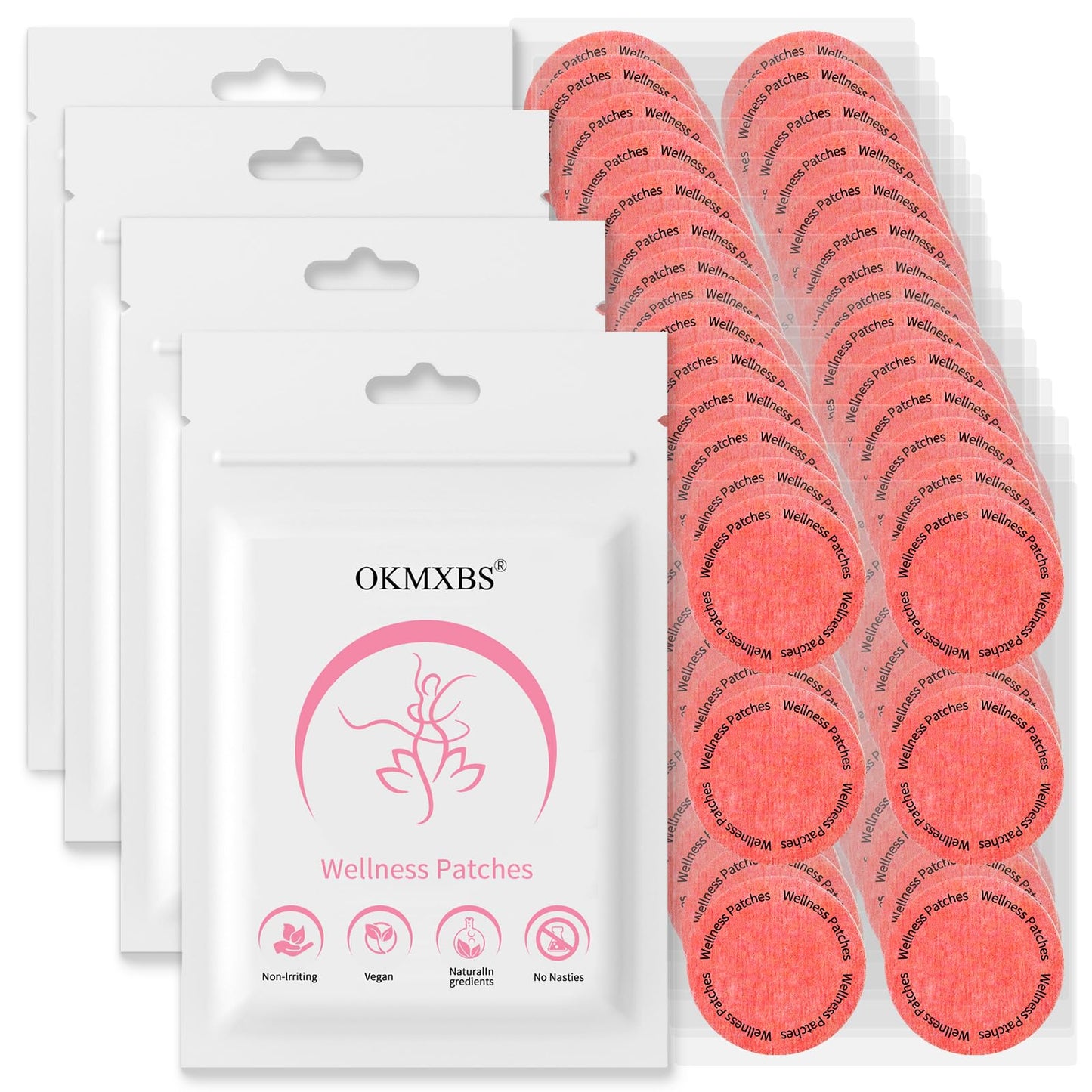 OKMXBS Patches Natural Ingredients 8-Hour Long-Lasting Formula Support 120 Tablets