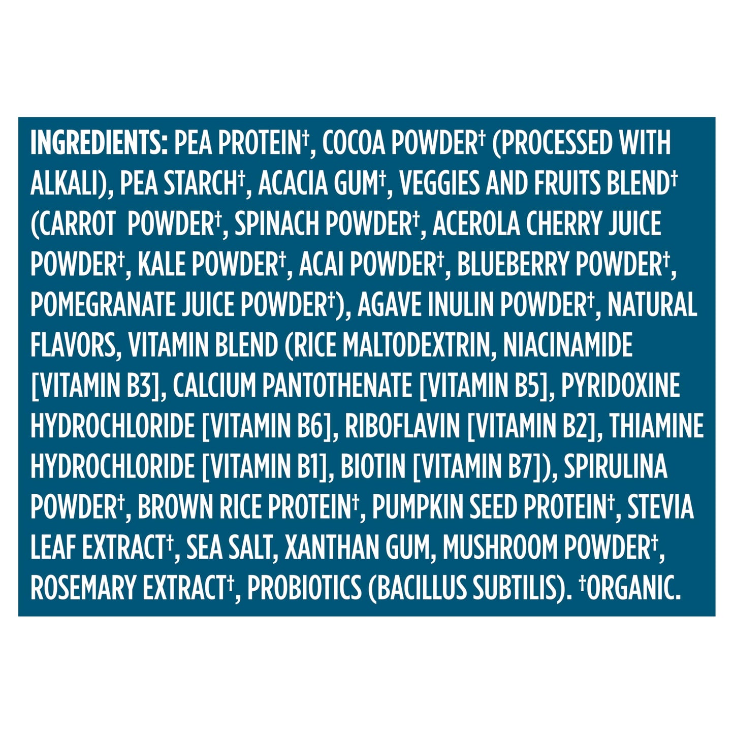 Vega All in One Nutrition Organic Plant-Based Pea Protein Powder, Chocolate, 300 Count