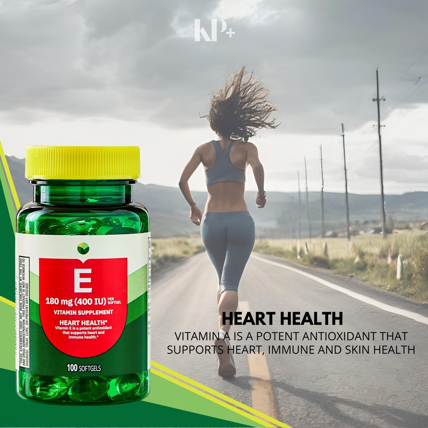 KP+ Vitamin E 180 mg (400 IU) Softgels, 400 Count