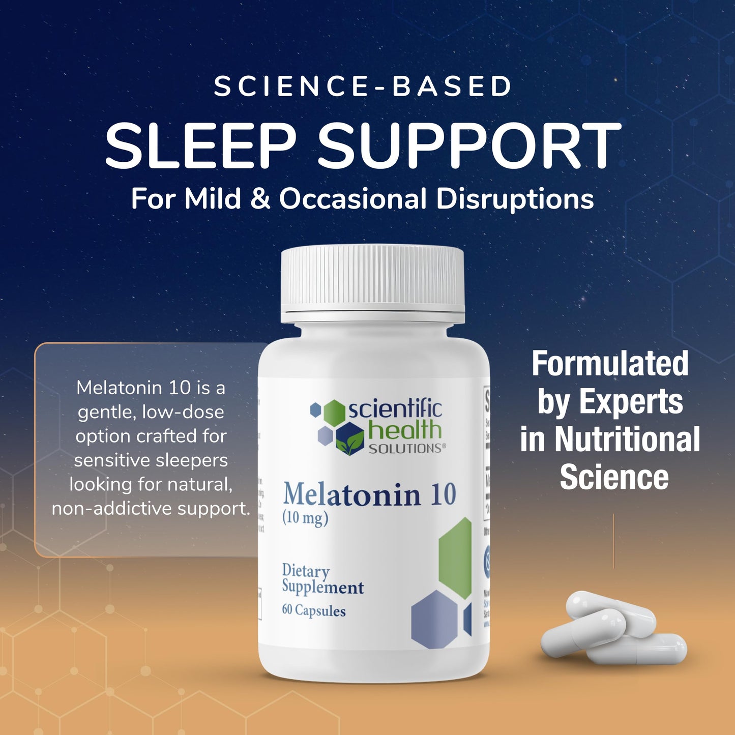 Scientific Health Solutions Melatonin 10mg Extra Strength 360 Capsules