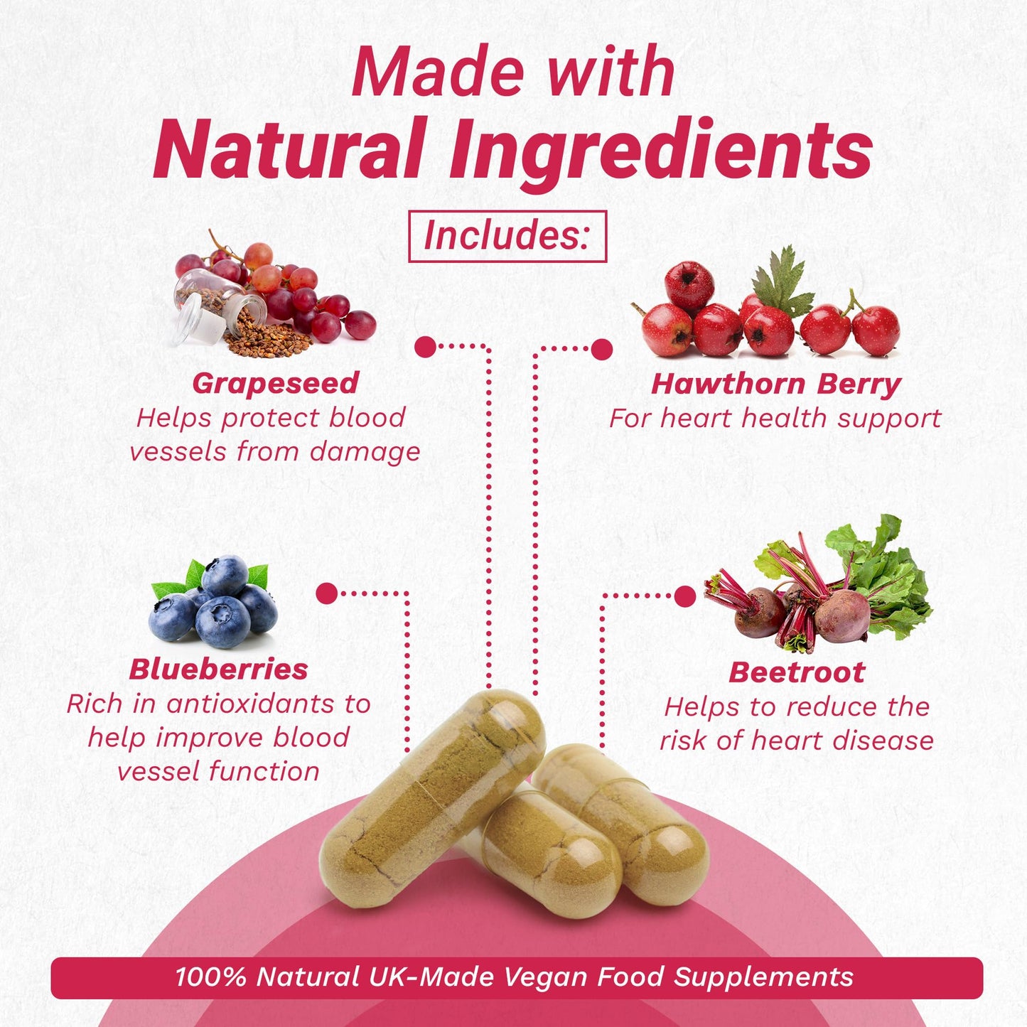 Strength & Spices Hypertensupport 100% Natural Immune System & Heart Health Supplement, 60 Capsules