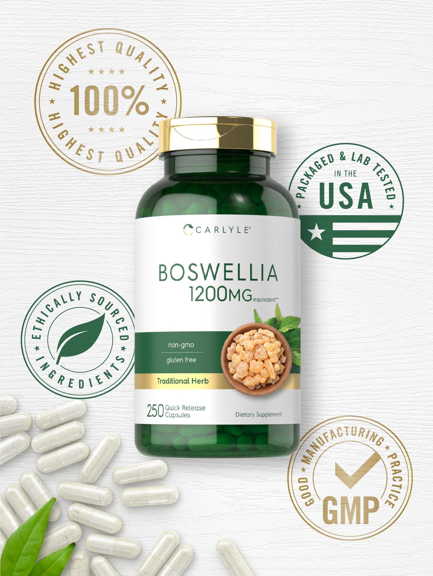Carlyle Boswellia Serrata Extract Capsules 250 Count